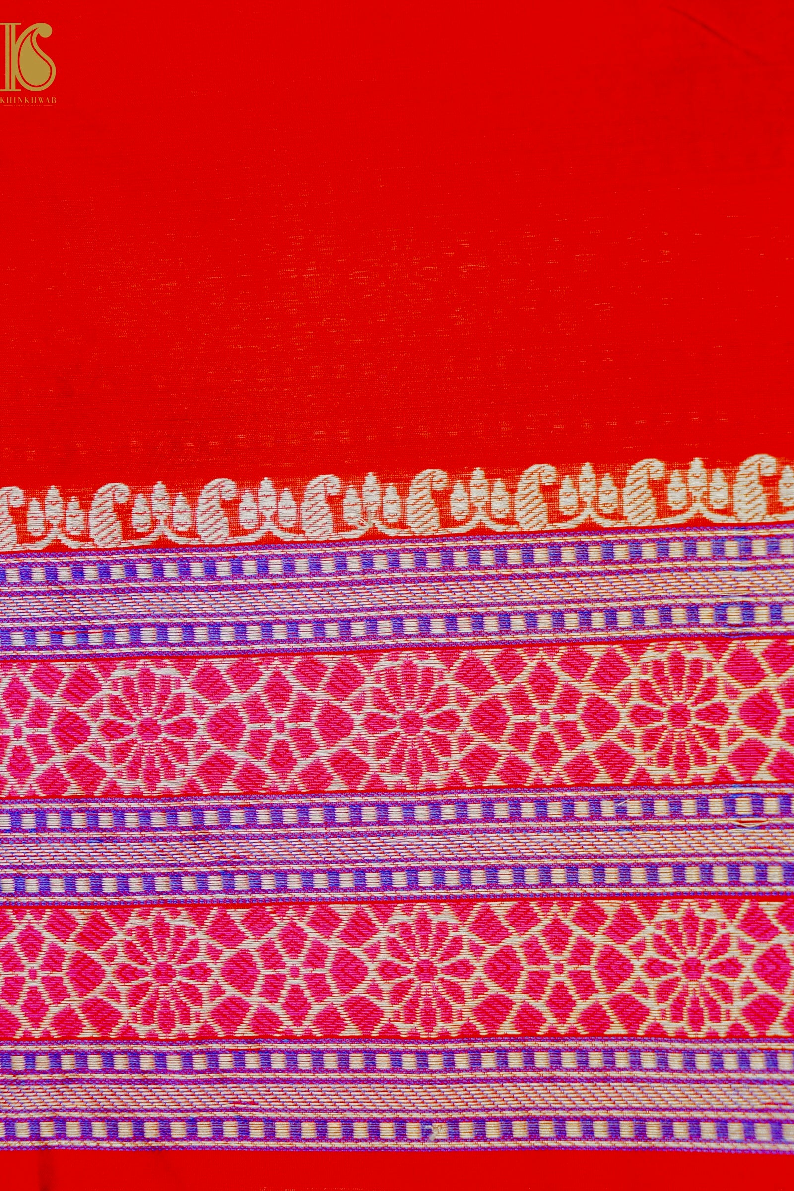 Kora Handloom Banarasi Saree with Kadwa Katan Border