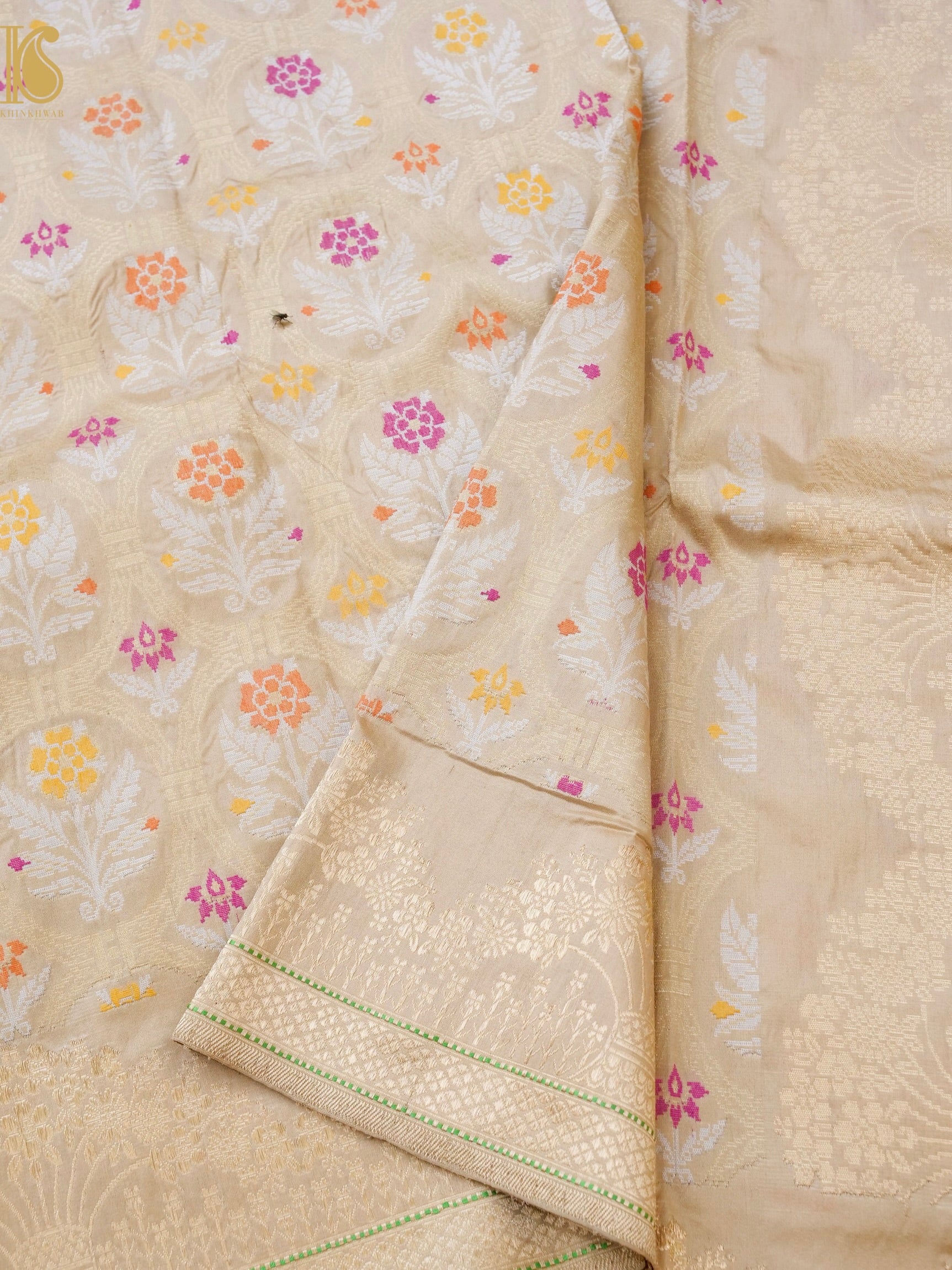Banarasi Katan Silk Handwoven Kadwa Jaal Saree