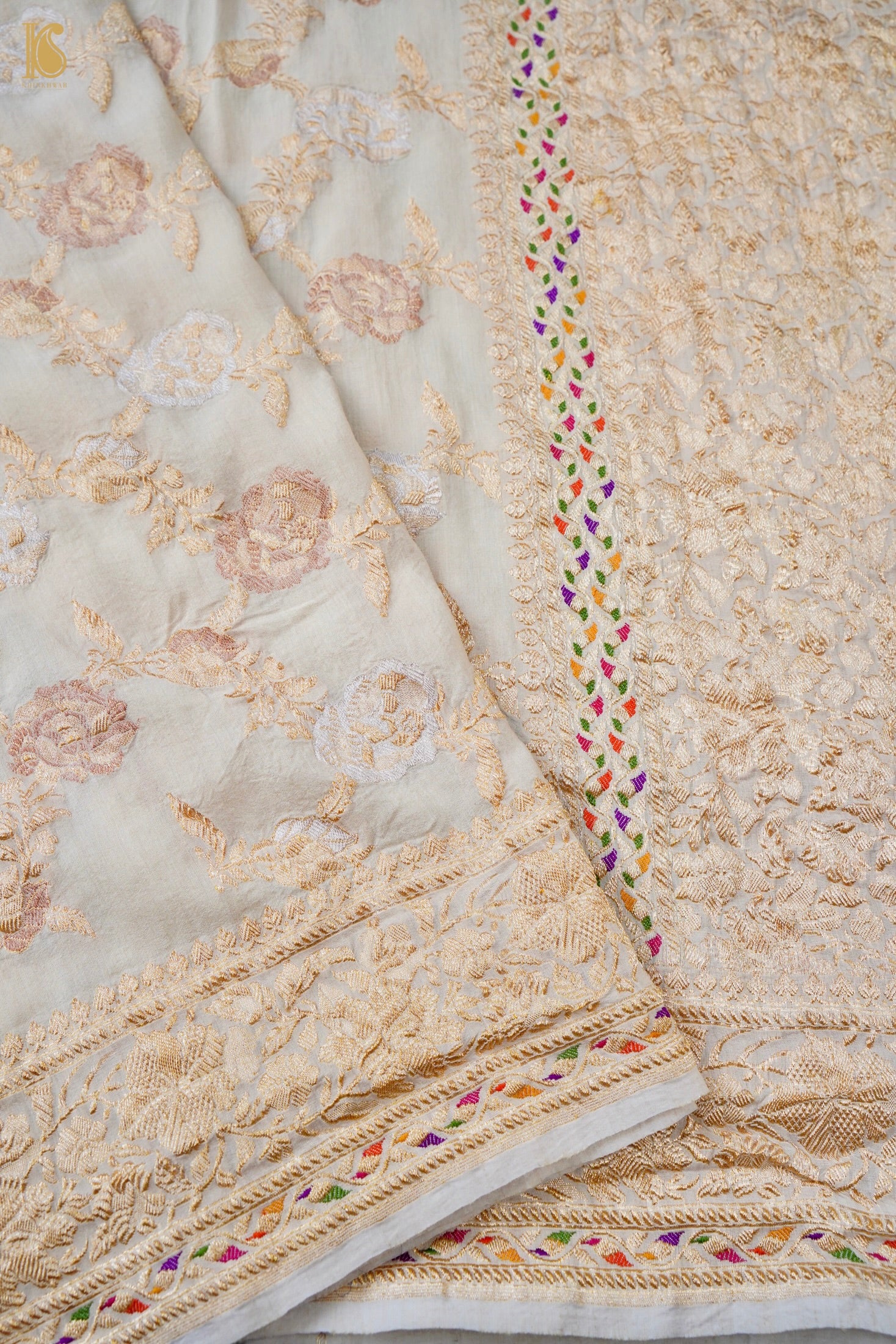 Handloom Moonga Silk Banarasi Kadwa Dupatta
