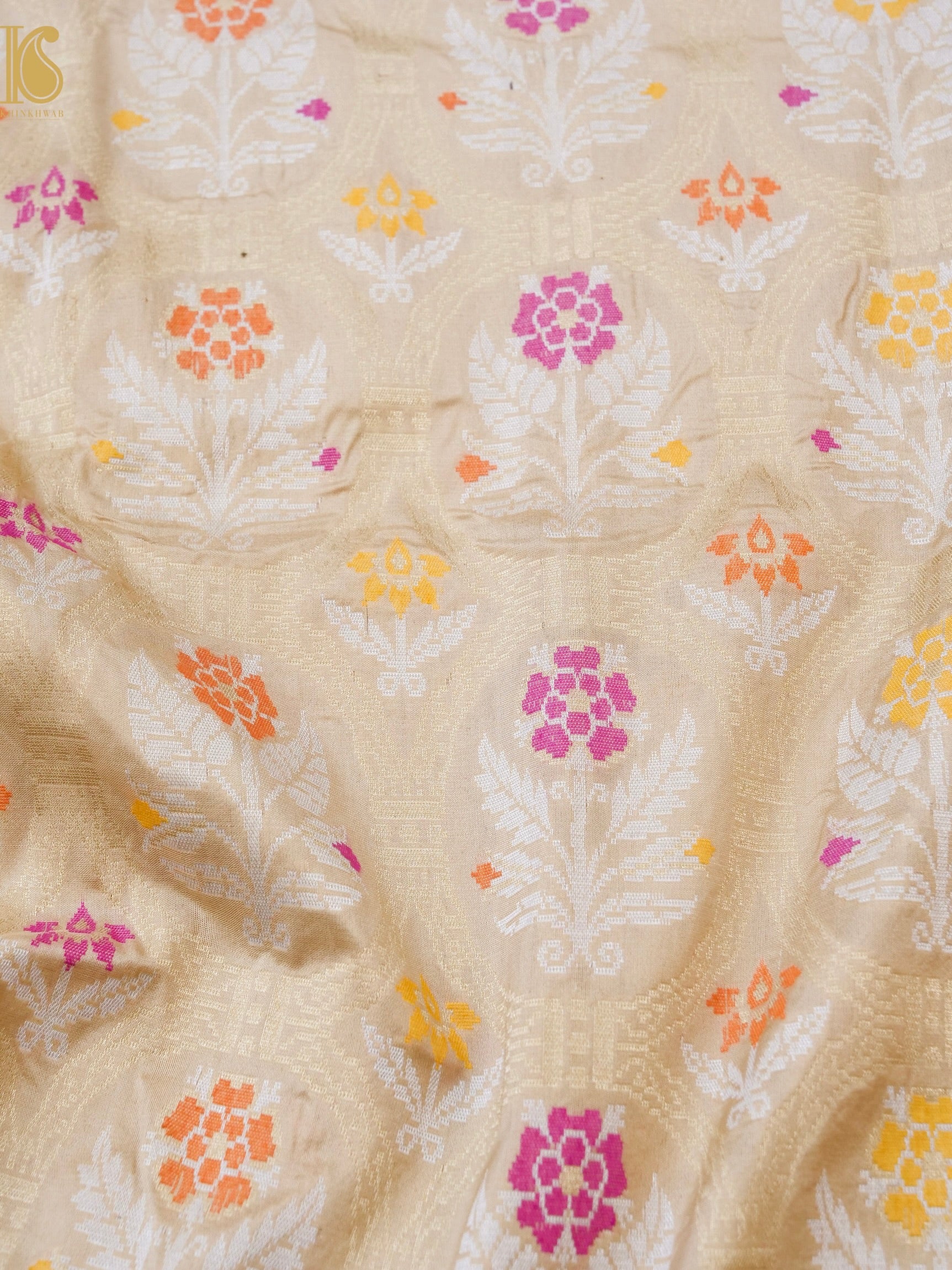 Banarasi Katan Silk Handwoven Kadwa Jaal Saree
