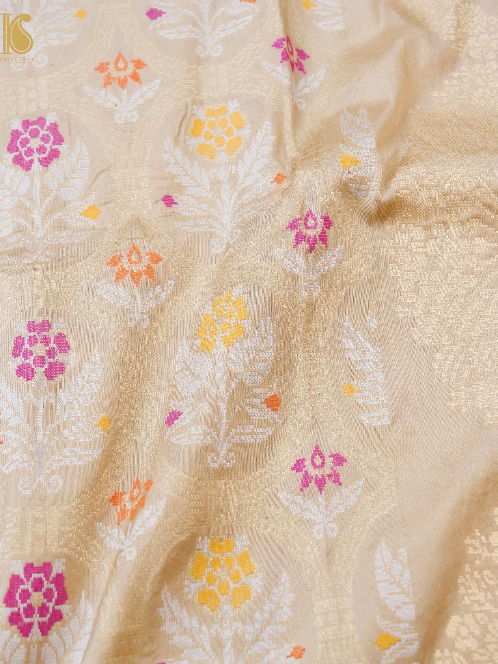 Banarasi Katan Silk Handwoven Kadwa Jaal Saree