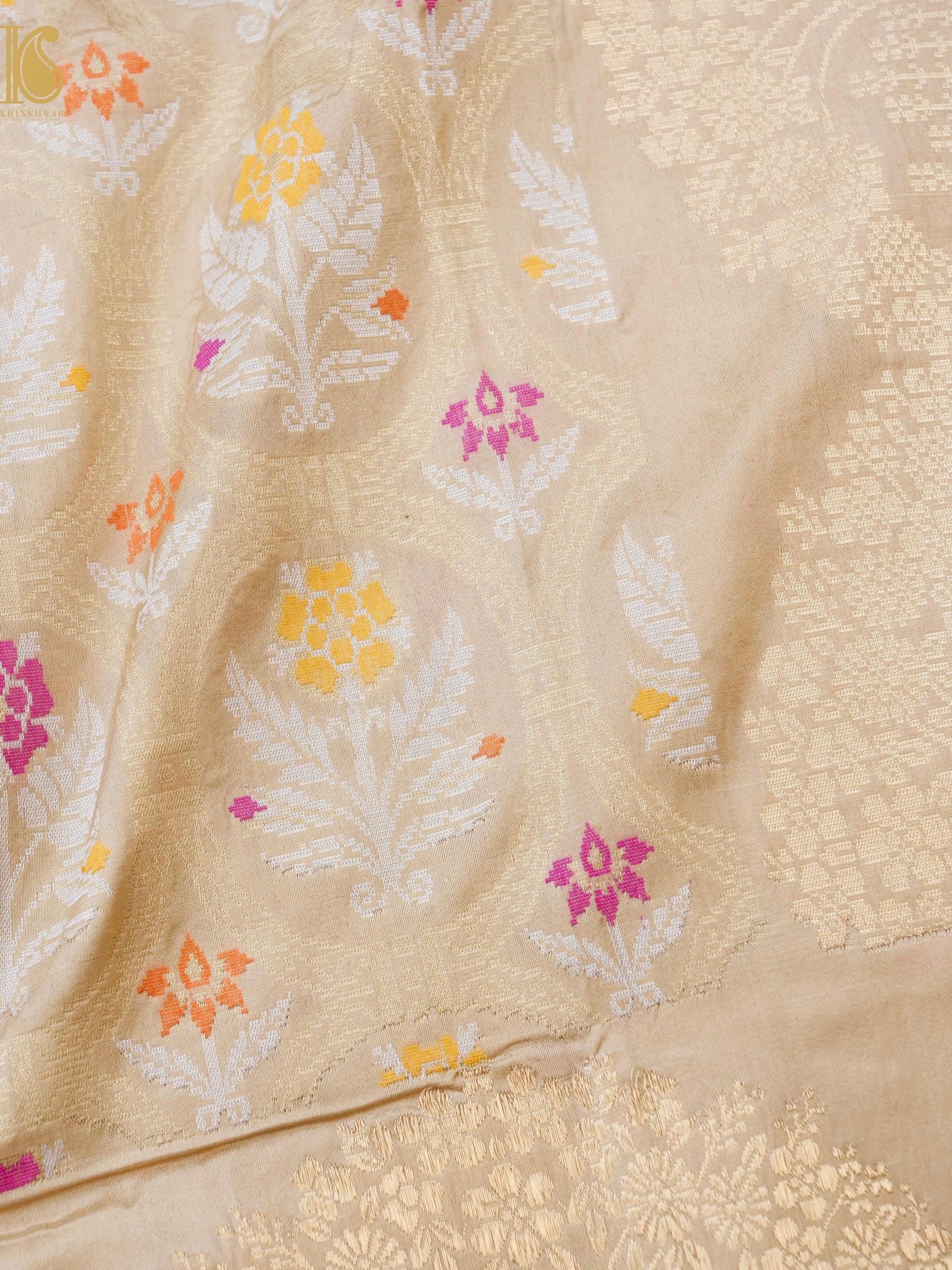 Banarasi Katan Silk Handwoven Kadwa Jaal Saree