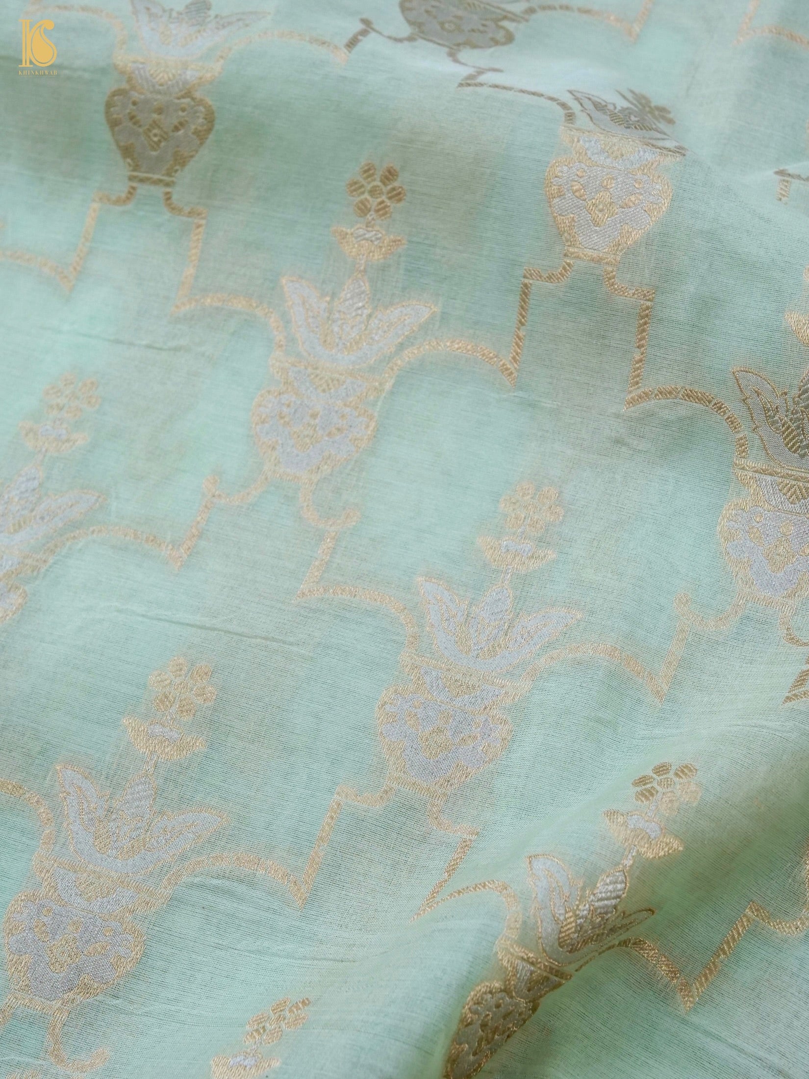 Handloom Kora Banarasi Ektara Saree