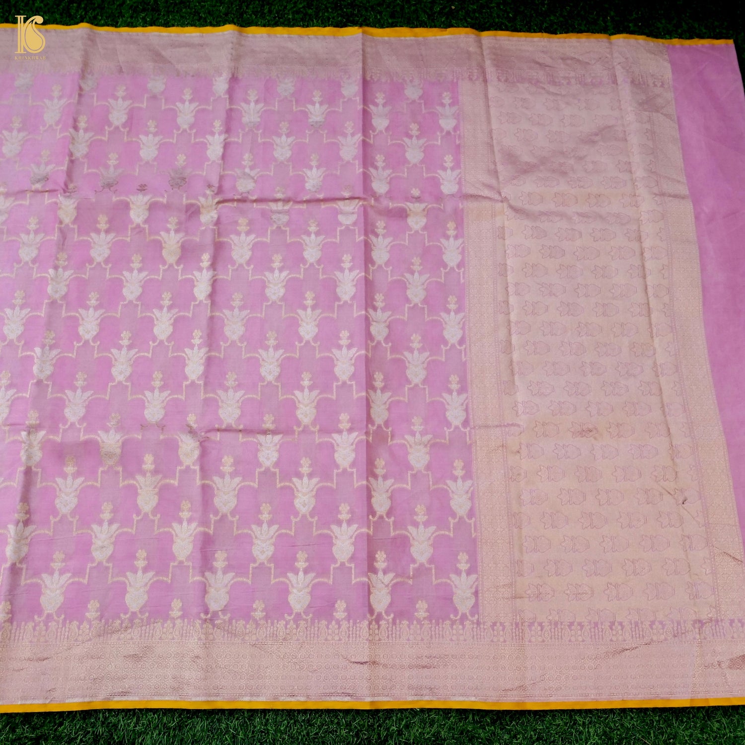 Handloom Kora Banarasi Ektara Saree