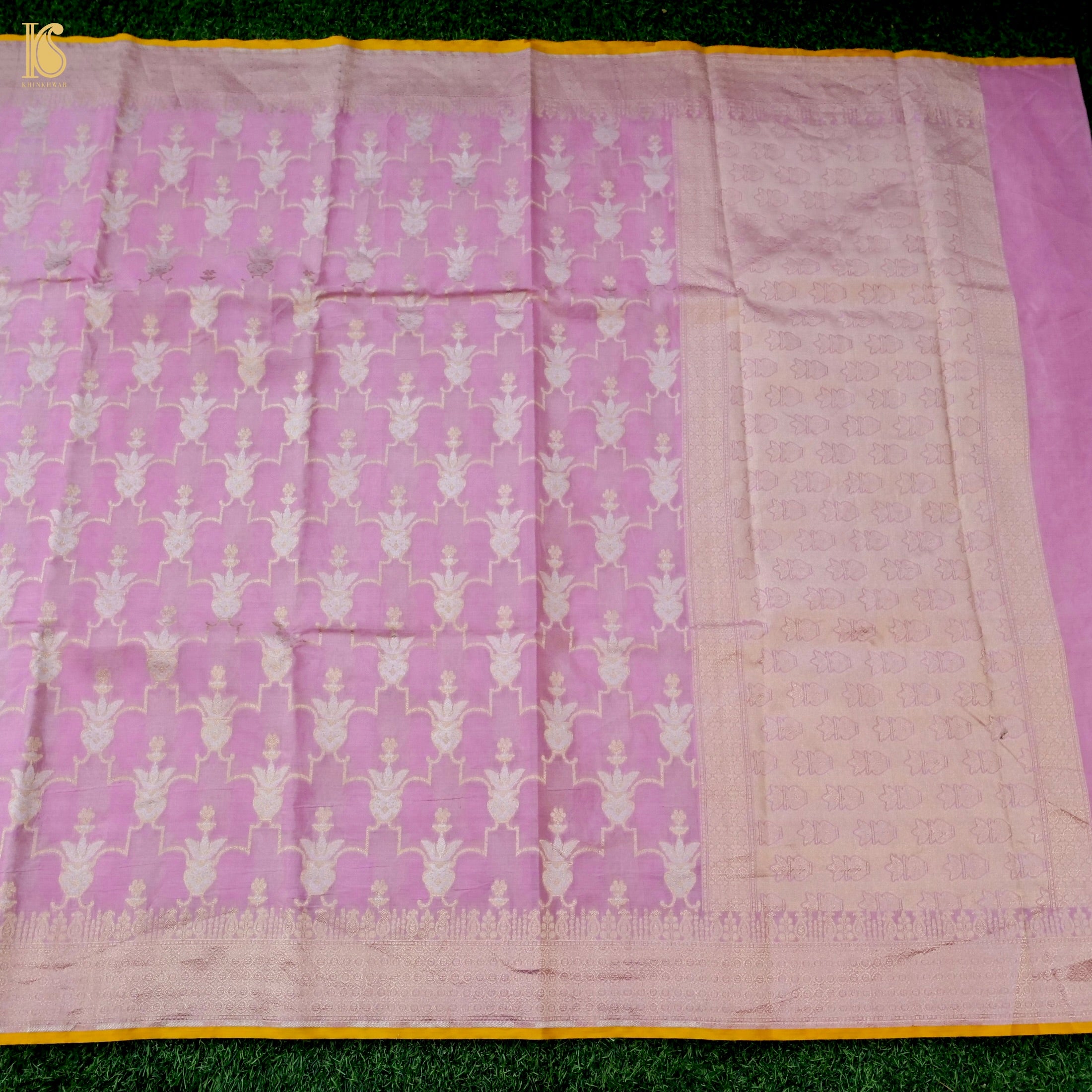 Handloom Kora Banarasi Ektara Saree