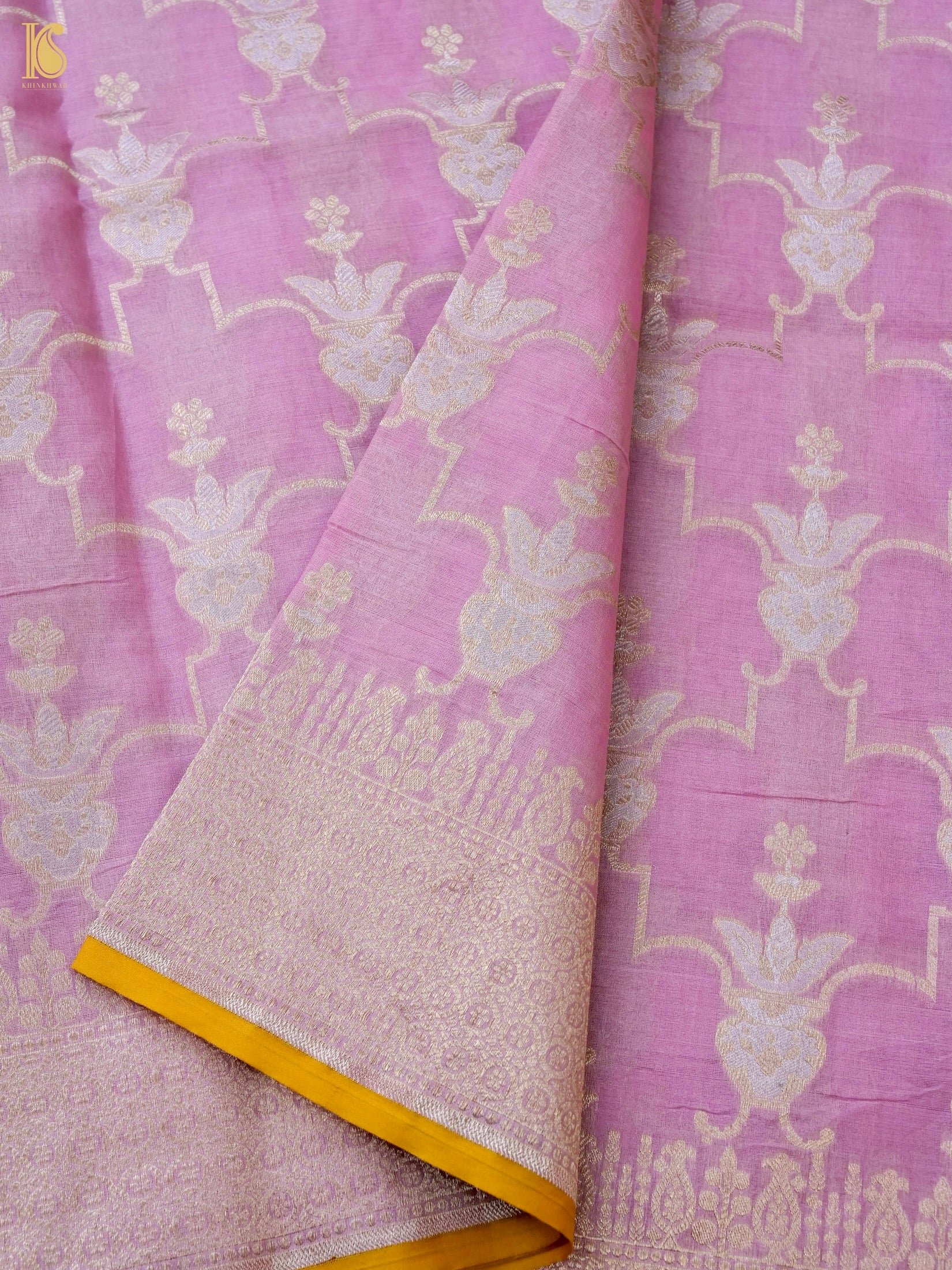 Handloom Kora Banarasi Ektara Saree