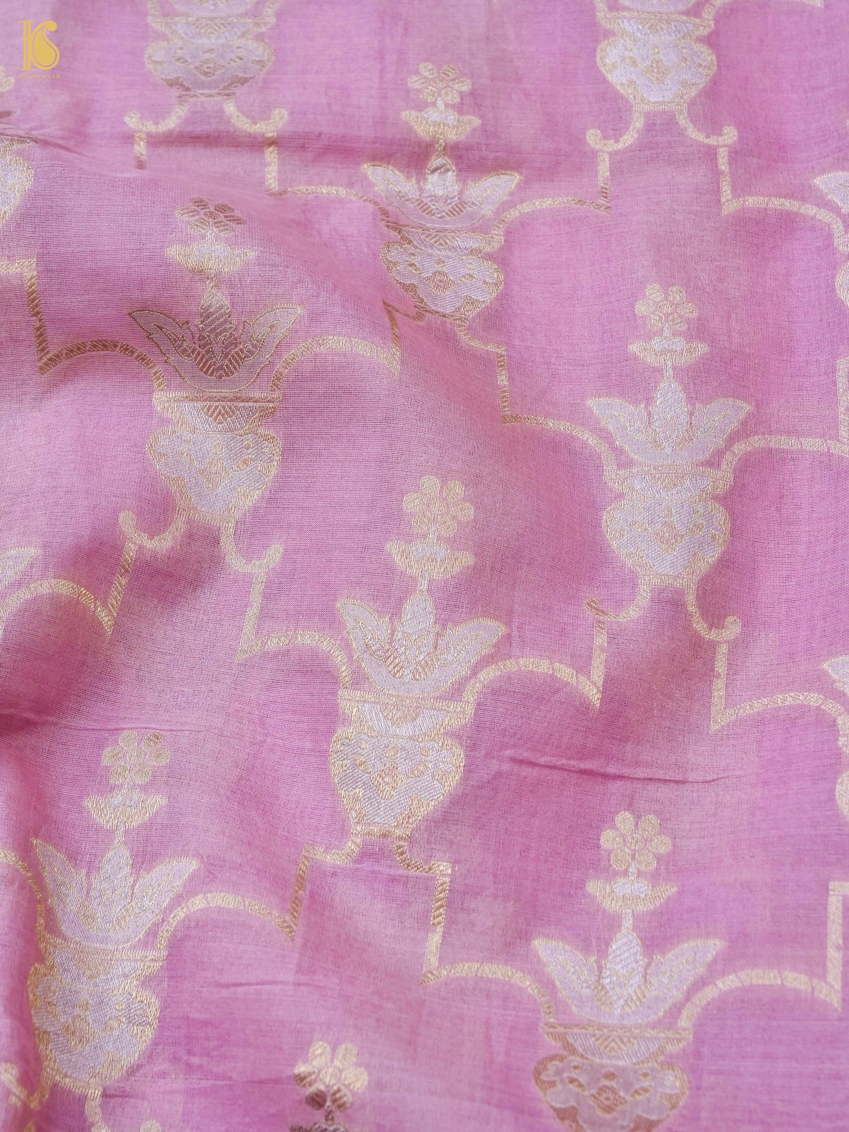 Handloom Kora Banarasi Ektara Saree