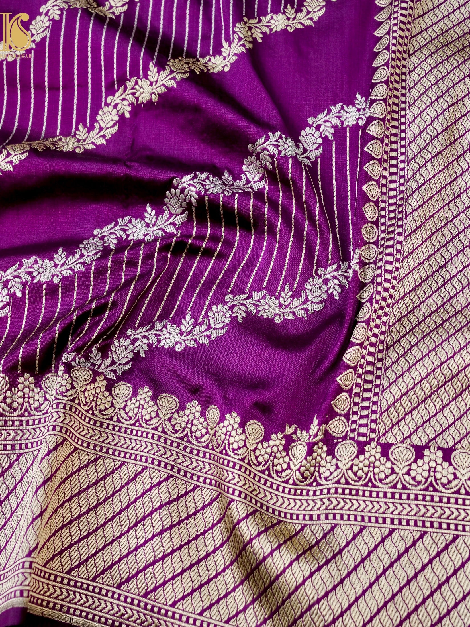 Banarasi Handloom Pure Katan Silk Kadwa Saree