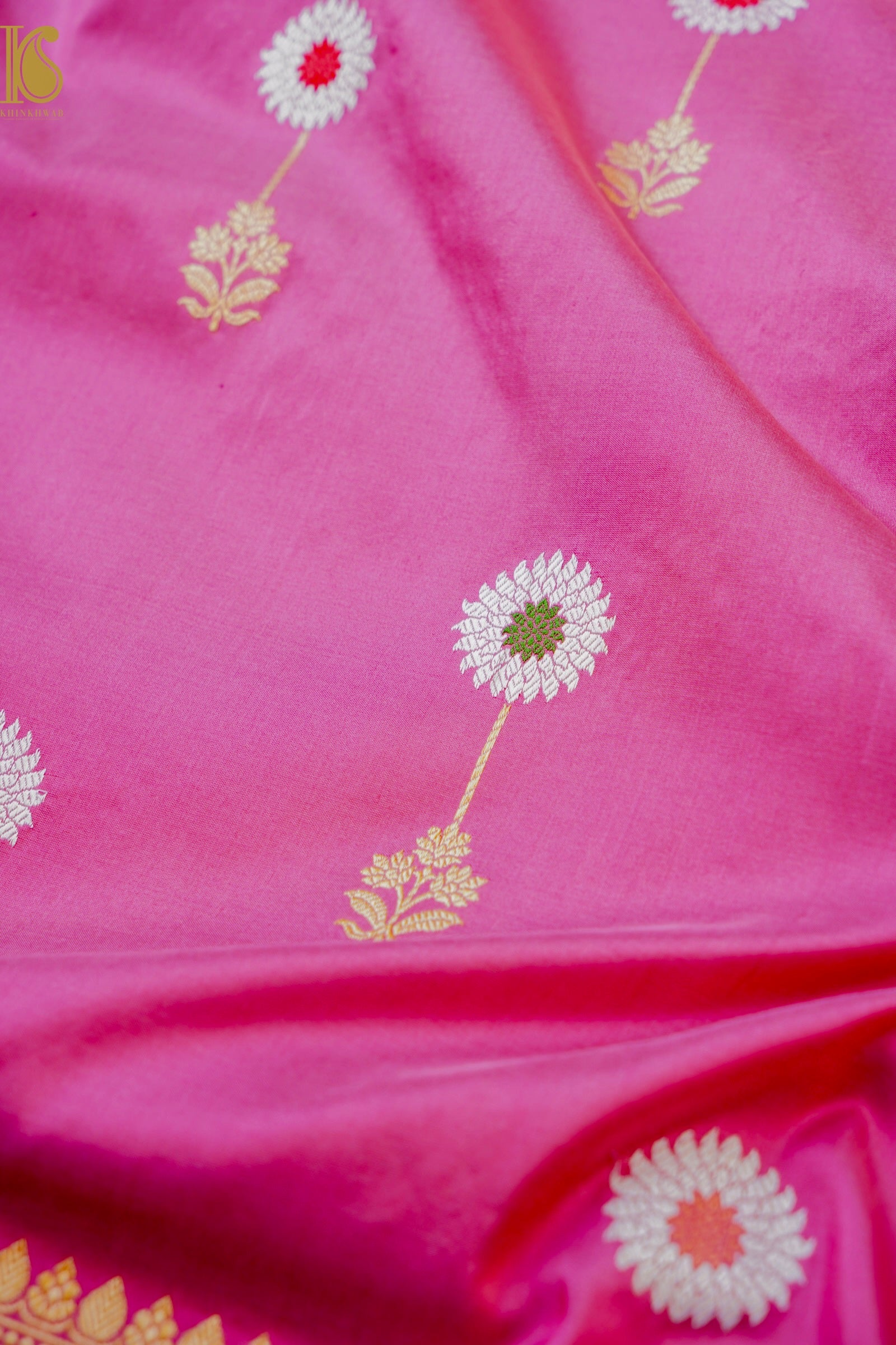 Banarasi Handloom Pure Katan Silk Kadwa Saree with Tilfi Border
