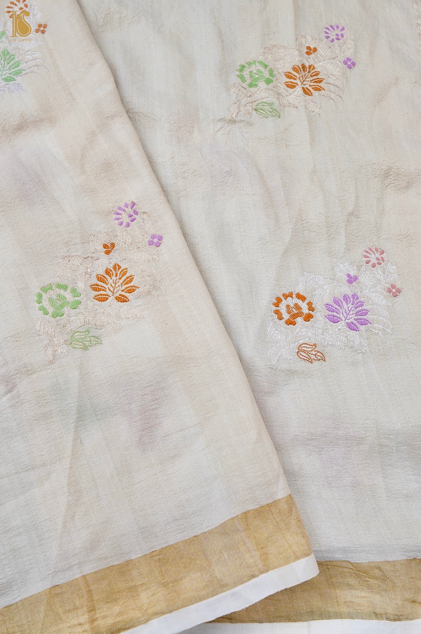 Handloom Moonga Silk Meenakari Banarasi Dupatta