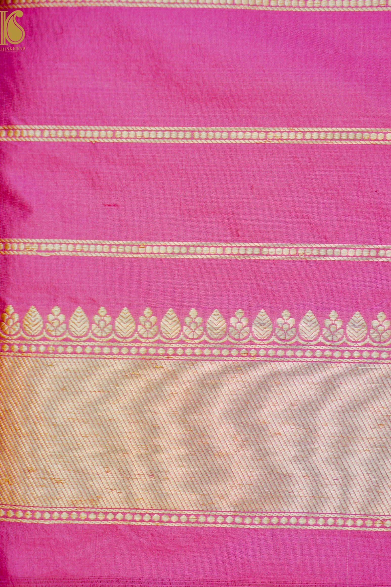 Banarasi Handloom Pure Katan Silk Kadwa Saree with Tilfi Border