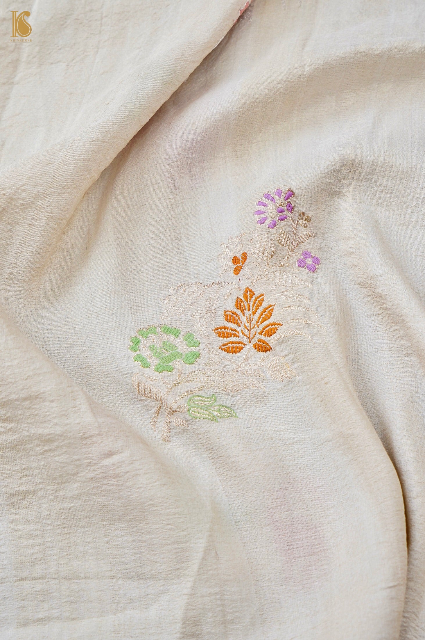 Handloom Moonga Silk Meenakari Banarasi Dupatta