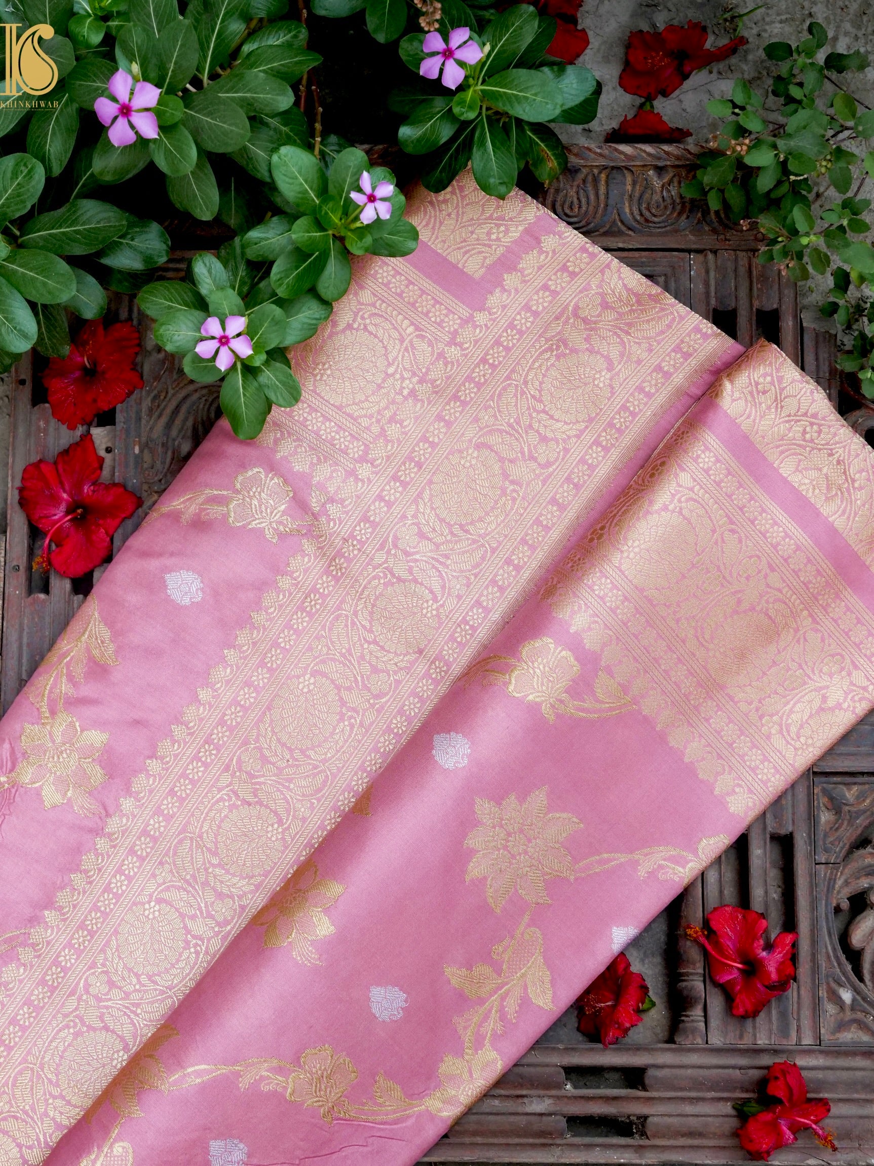 Banarasi Katan Silk Handwoven Kadwa Jaal Saree