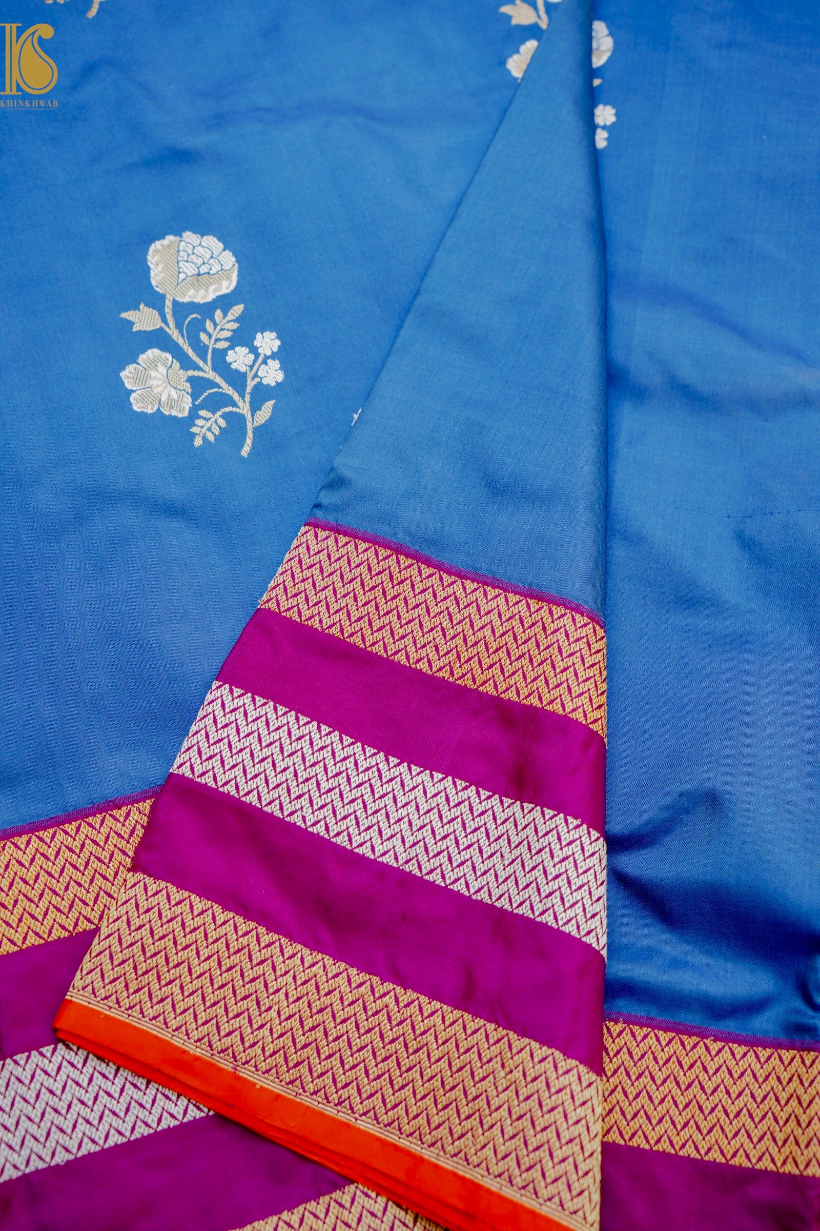 Banarasi Handloom Pure Katan Silk Kadwa Saree with Tilfi Border