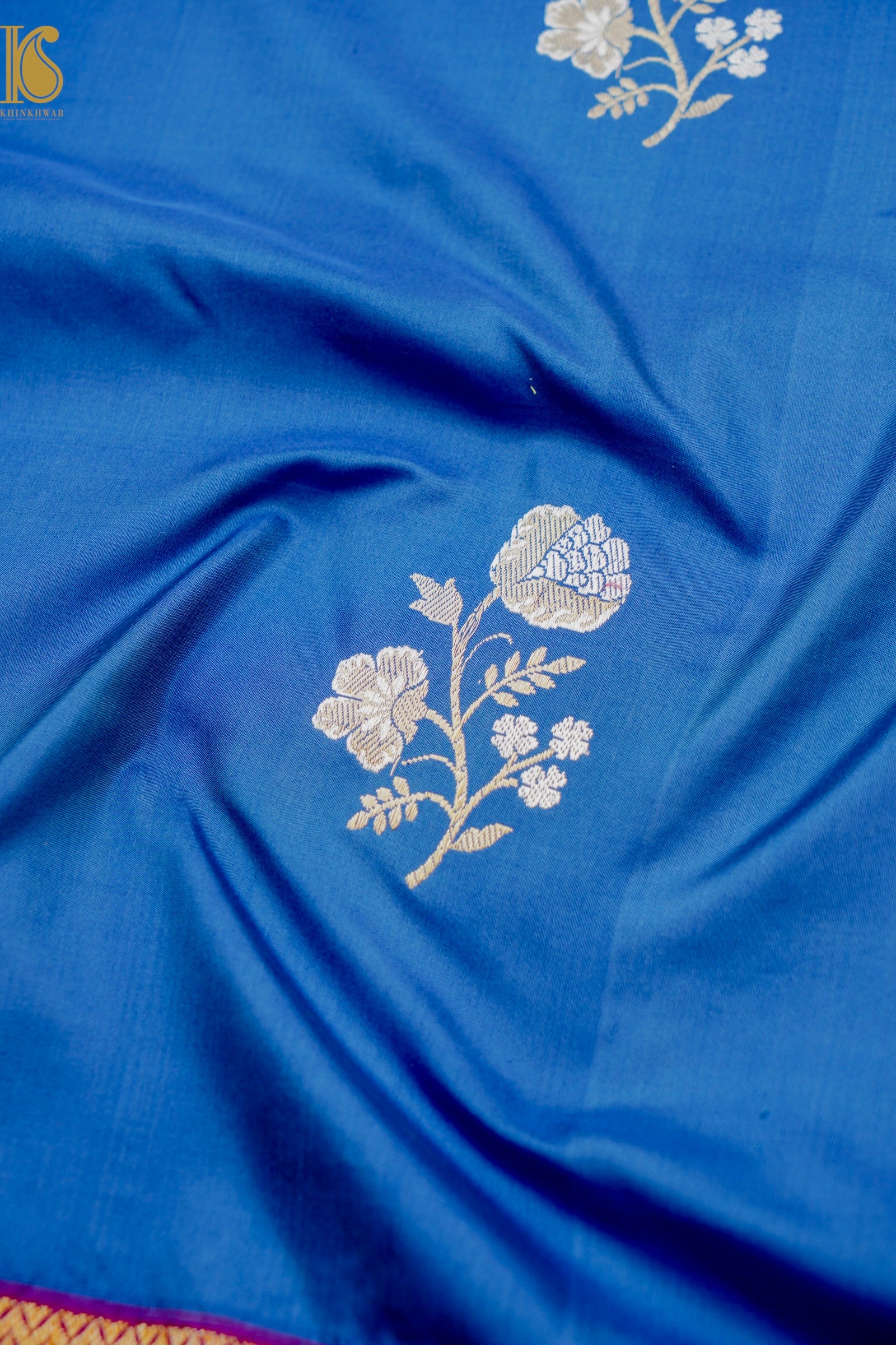 Banarasi Handloom Pure Katan Silk Kadwa Saree with Tilfi Border