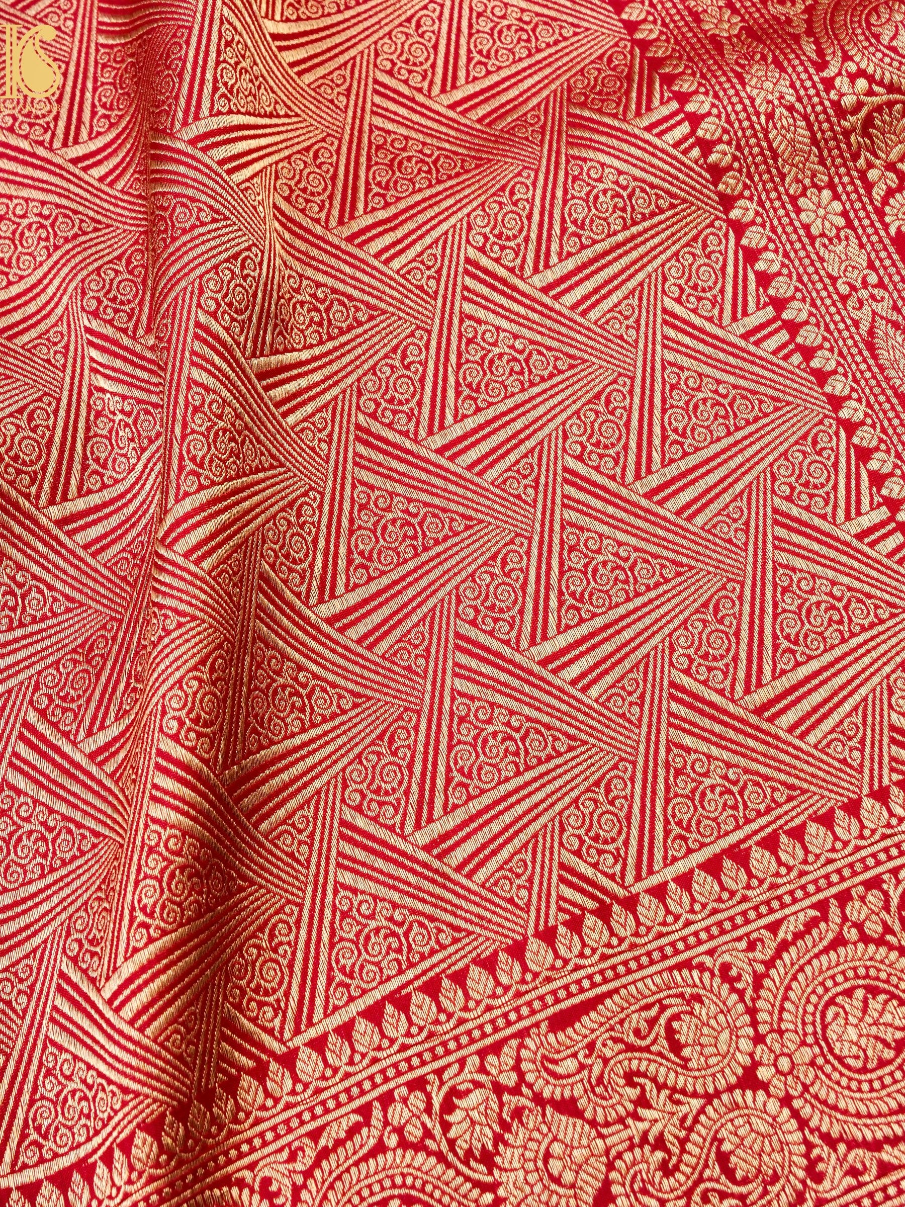 Handloom Banarasi Katan Silk Zari Tanchoi Saree