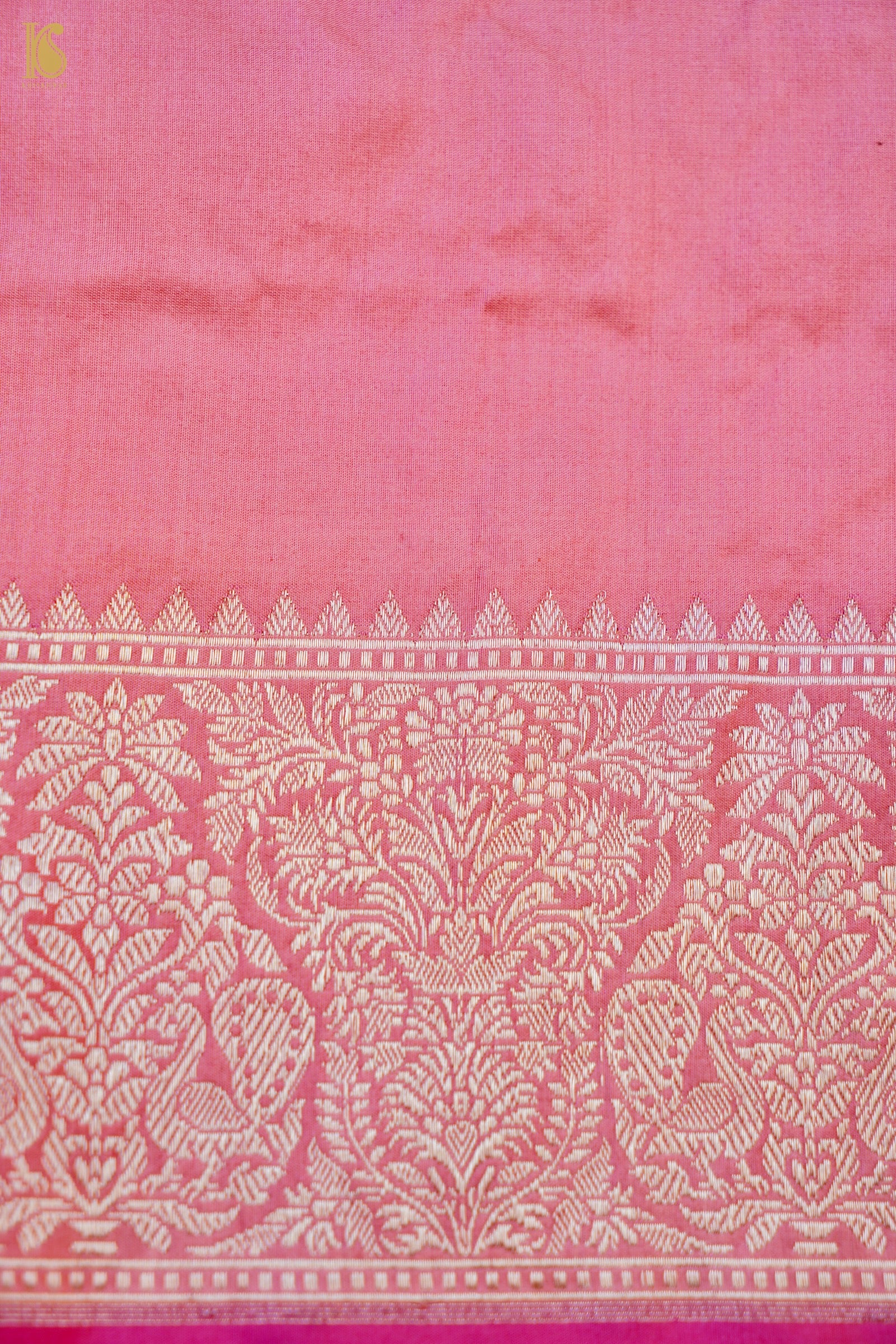 Handwoven Banarasi Katan Silk Kadwa Bird Boota Saree