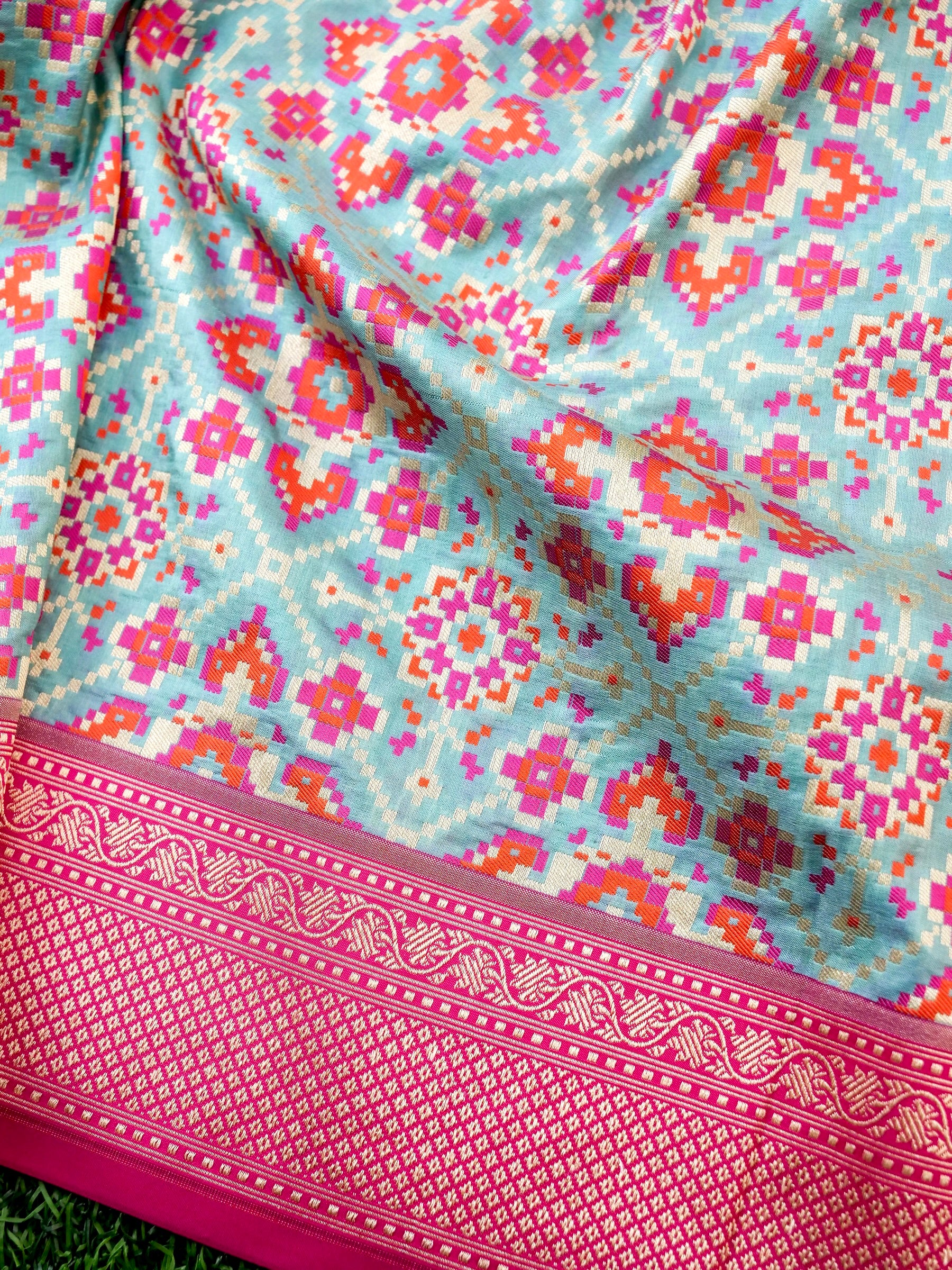 Handloom Banarasi Katan Silk Patola Dupatta - Khinkhwab