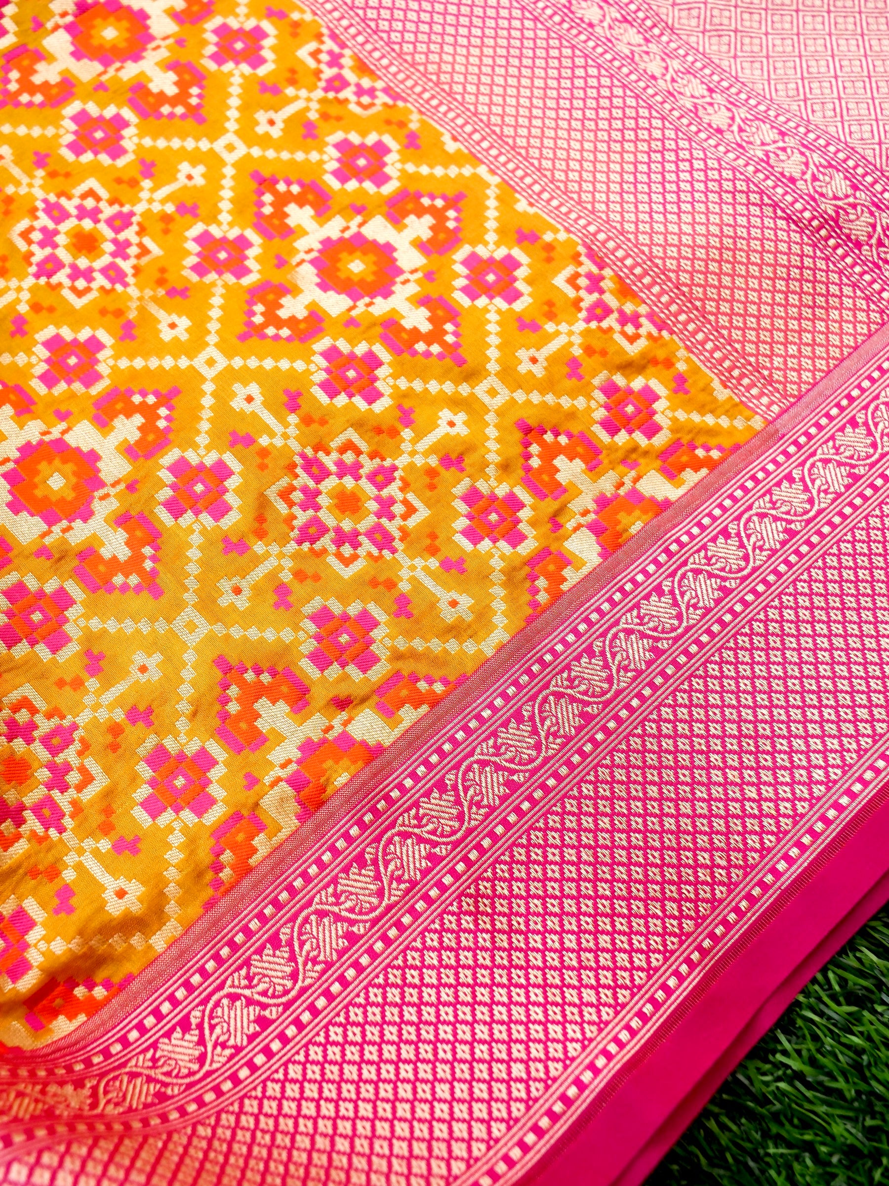 Handloom Banarasi Katan Silk Patola Dupatta - Khinkhwab