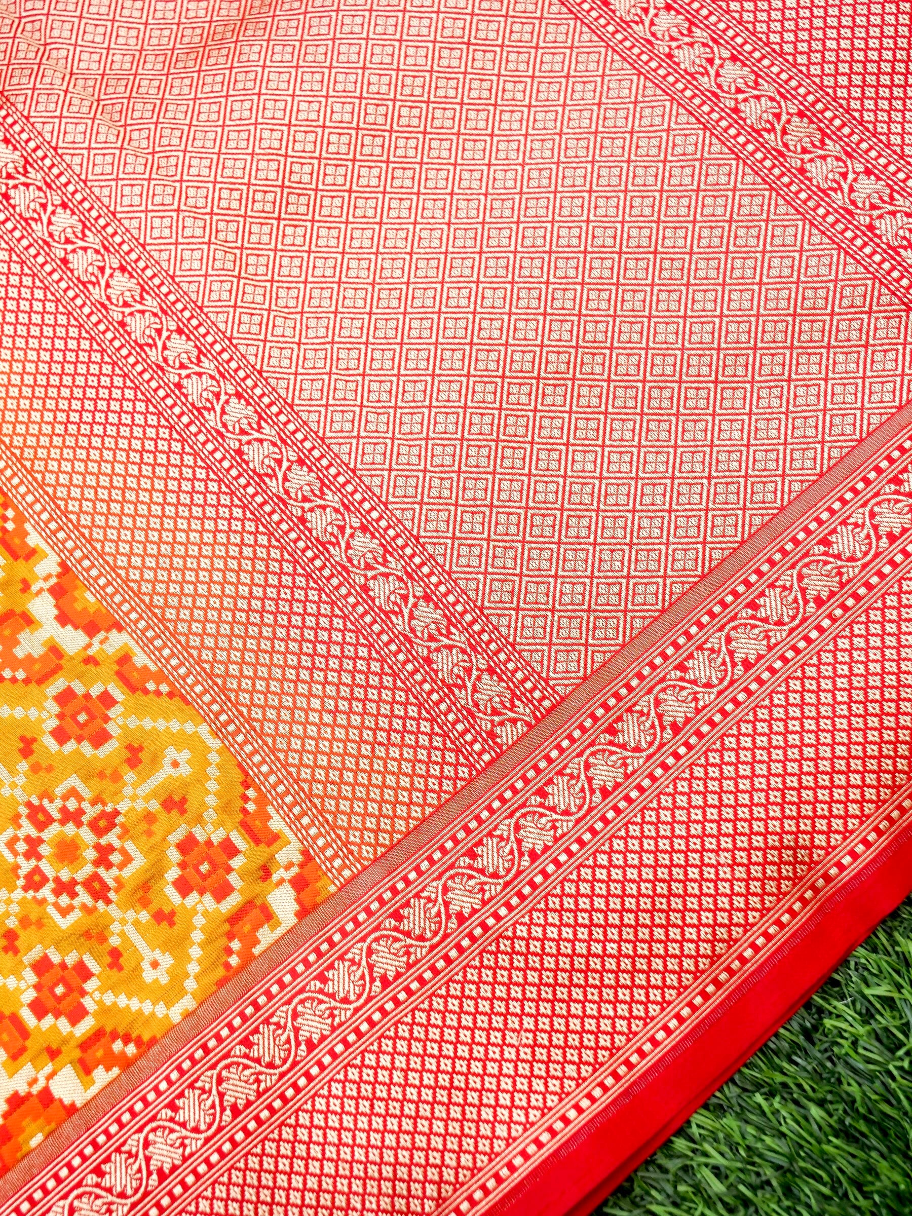 Handloom Banarasi Katan Silk Patola Dupatta - Khinkhwab