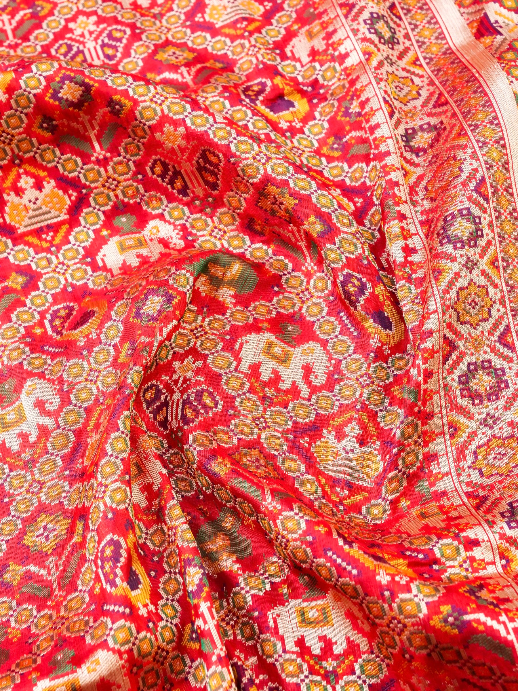 Handwoven Banarasi Katan Silk Patola Saree - Khinkhwab