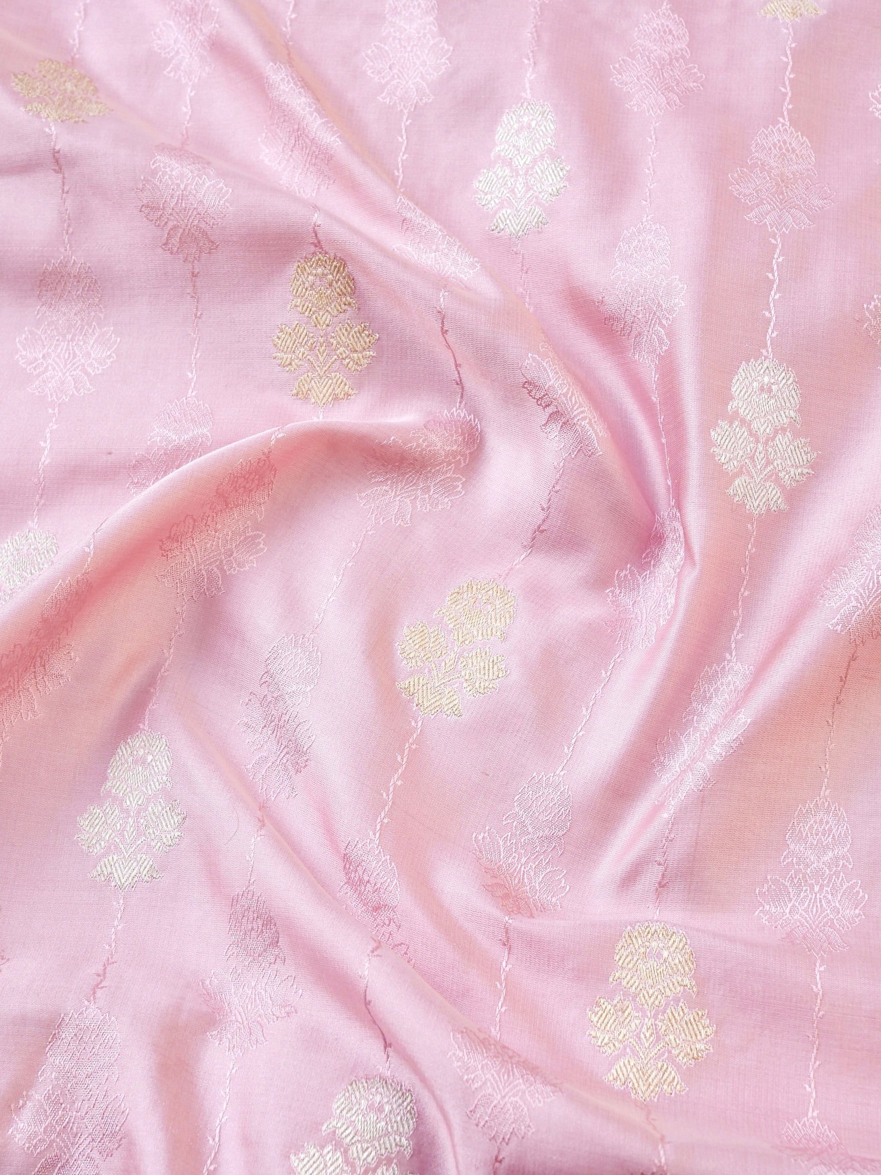 Handloom Banarasi Mashru Silk Tanchoi Kadwa Saree - Khinkhwab