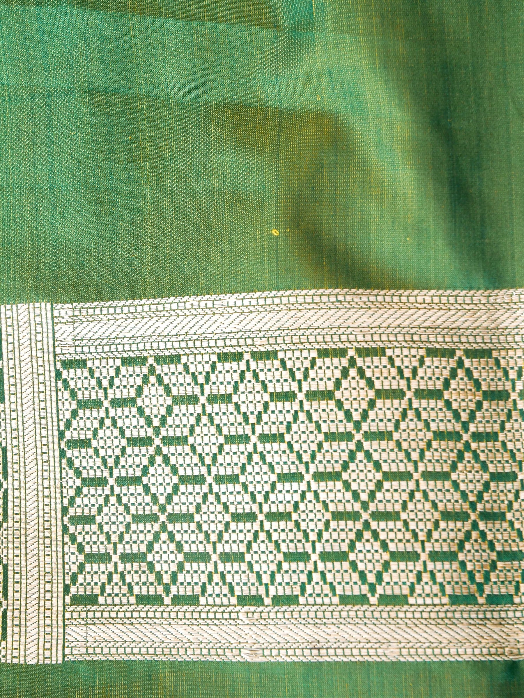 Handloom Banarasi Mashru Silk Tanchoi Kadwa Saree - Khinkhwab