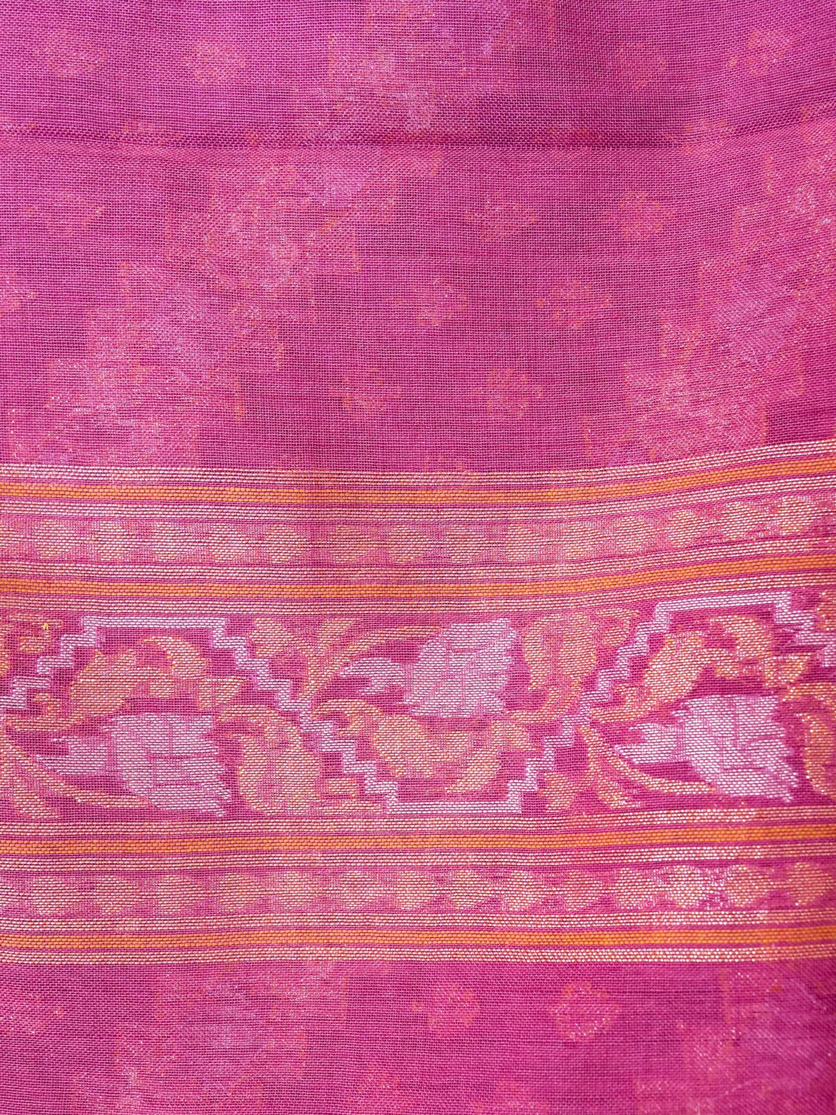 Banarasi Cotton Handloom Jamdani Ektara Saree - Khinkhwab