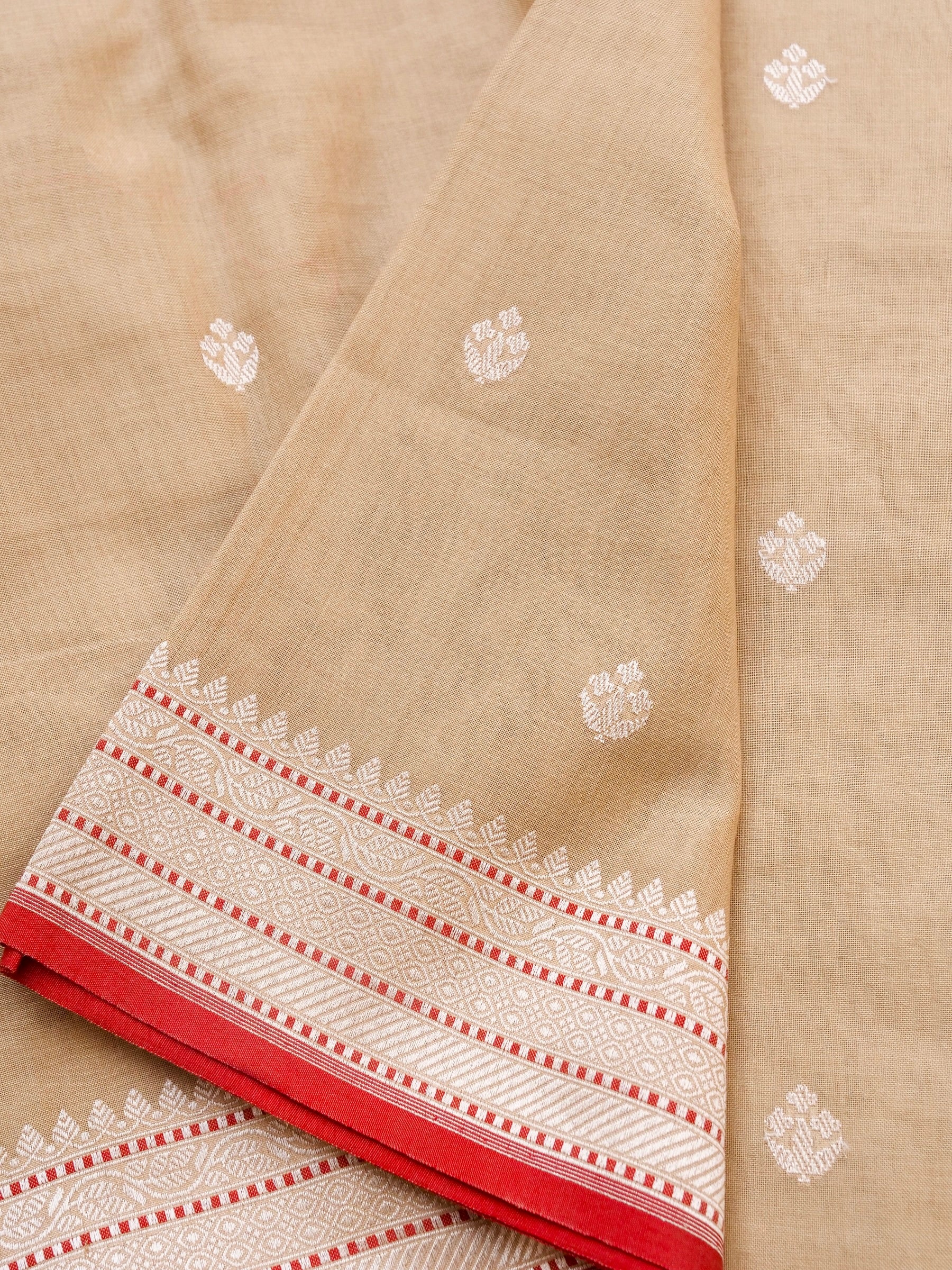 Banarasi Cotton Handloom Kadwa Ektara Saree - Khinkhwab
