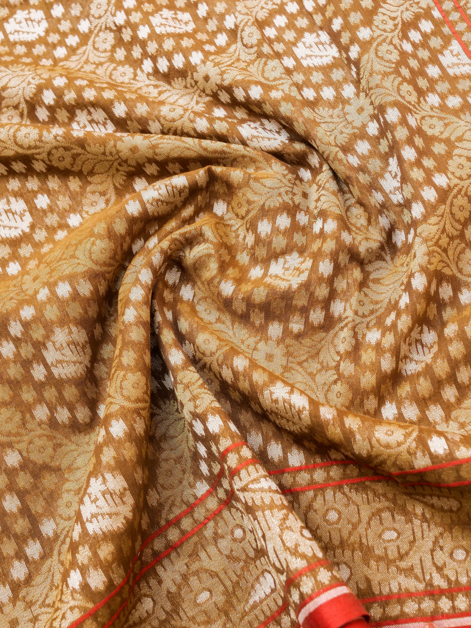 Banarasi Cotton Handloom Jamdani Ektara Saree - Khinkhwab