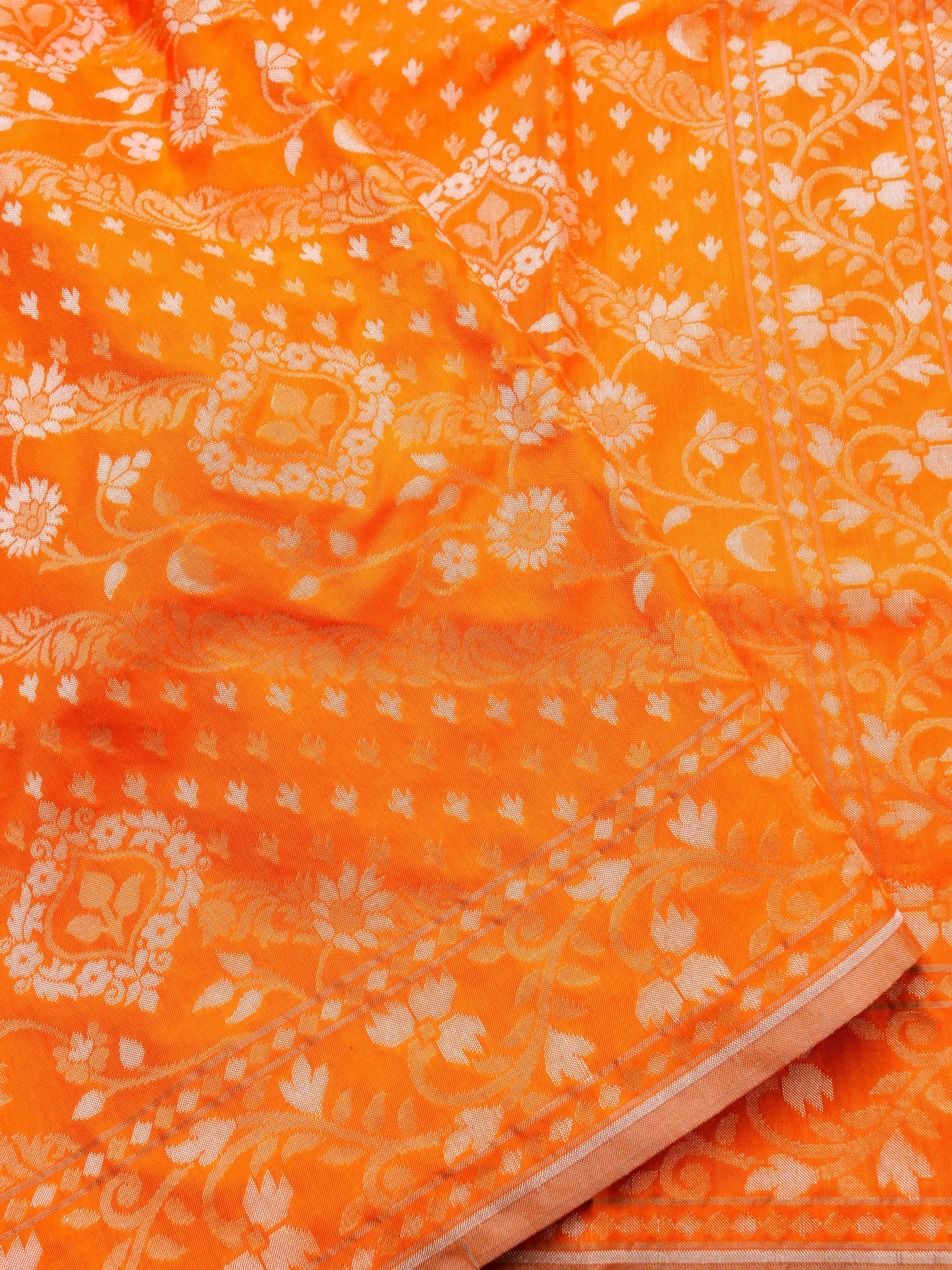 Banarasi Cotton Handloom Jamdani Ektara Saree - Khinkhwab