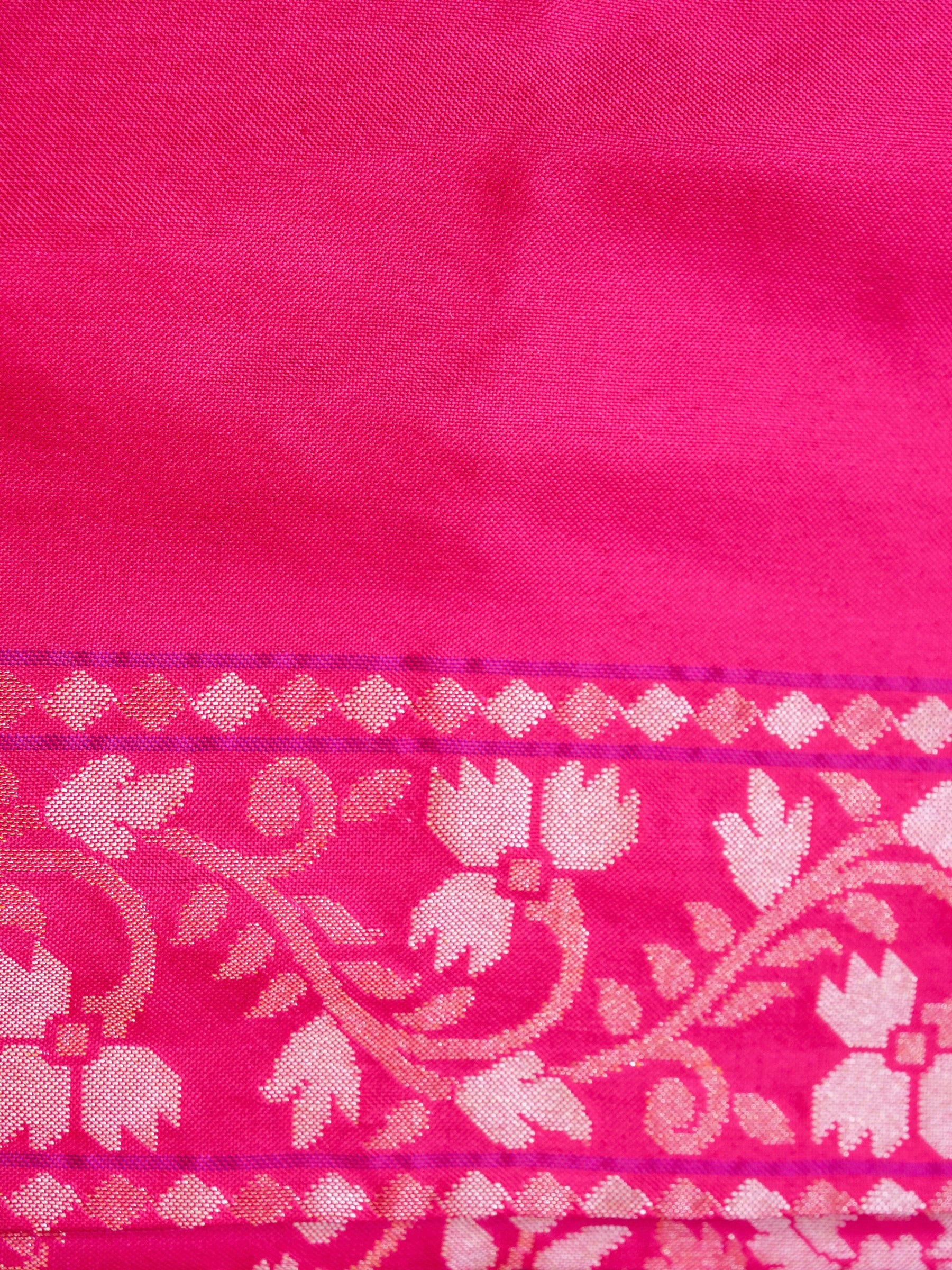 Banarasi Cotton Handloom Jamdani Ektara Saree - Khinkhwab