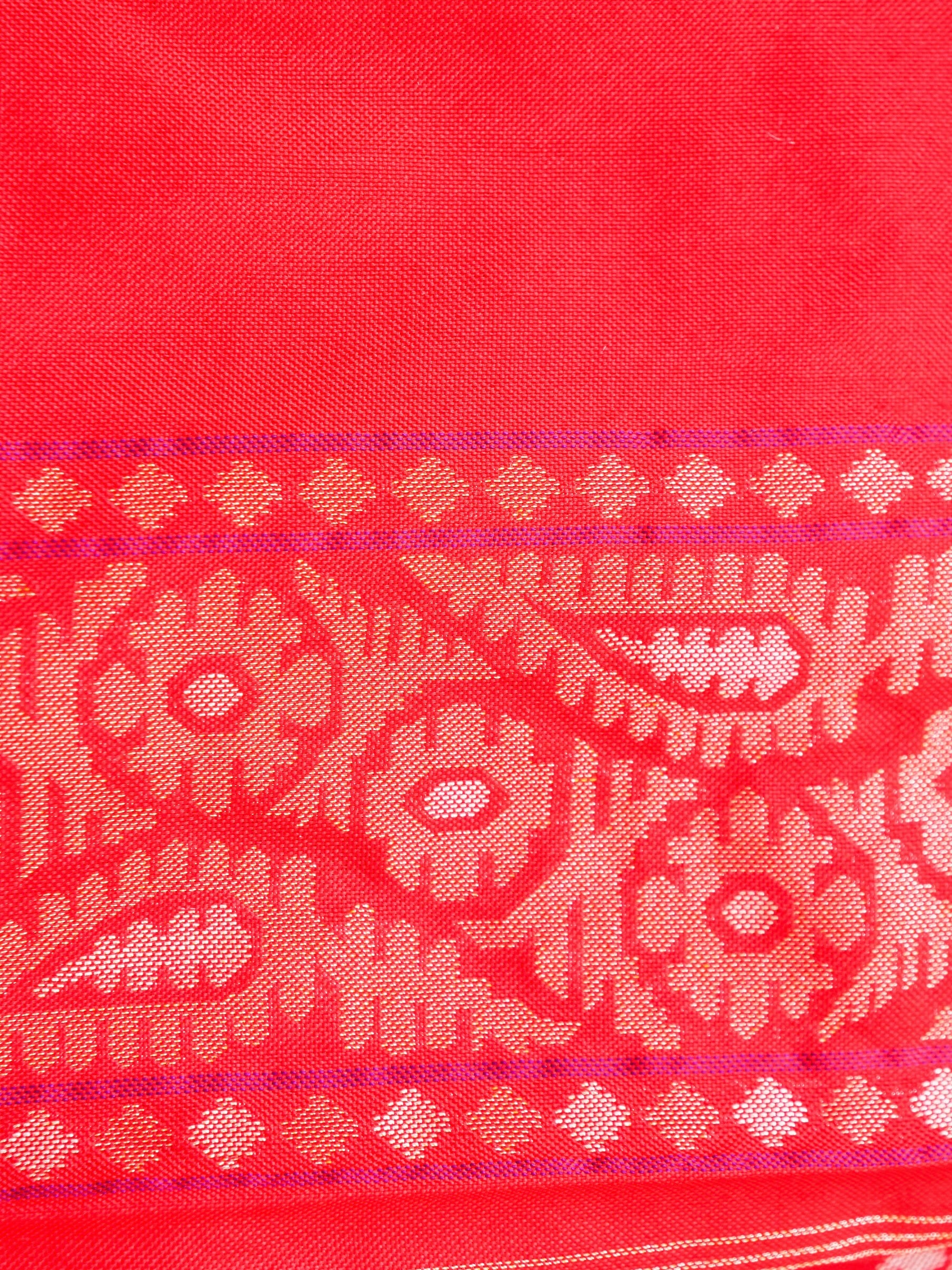 Banarasi Cotton Handloom Jamdani Ektara Saree - Khinkhwab