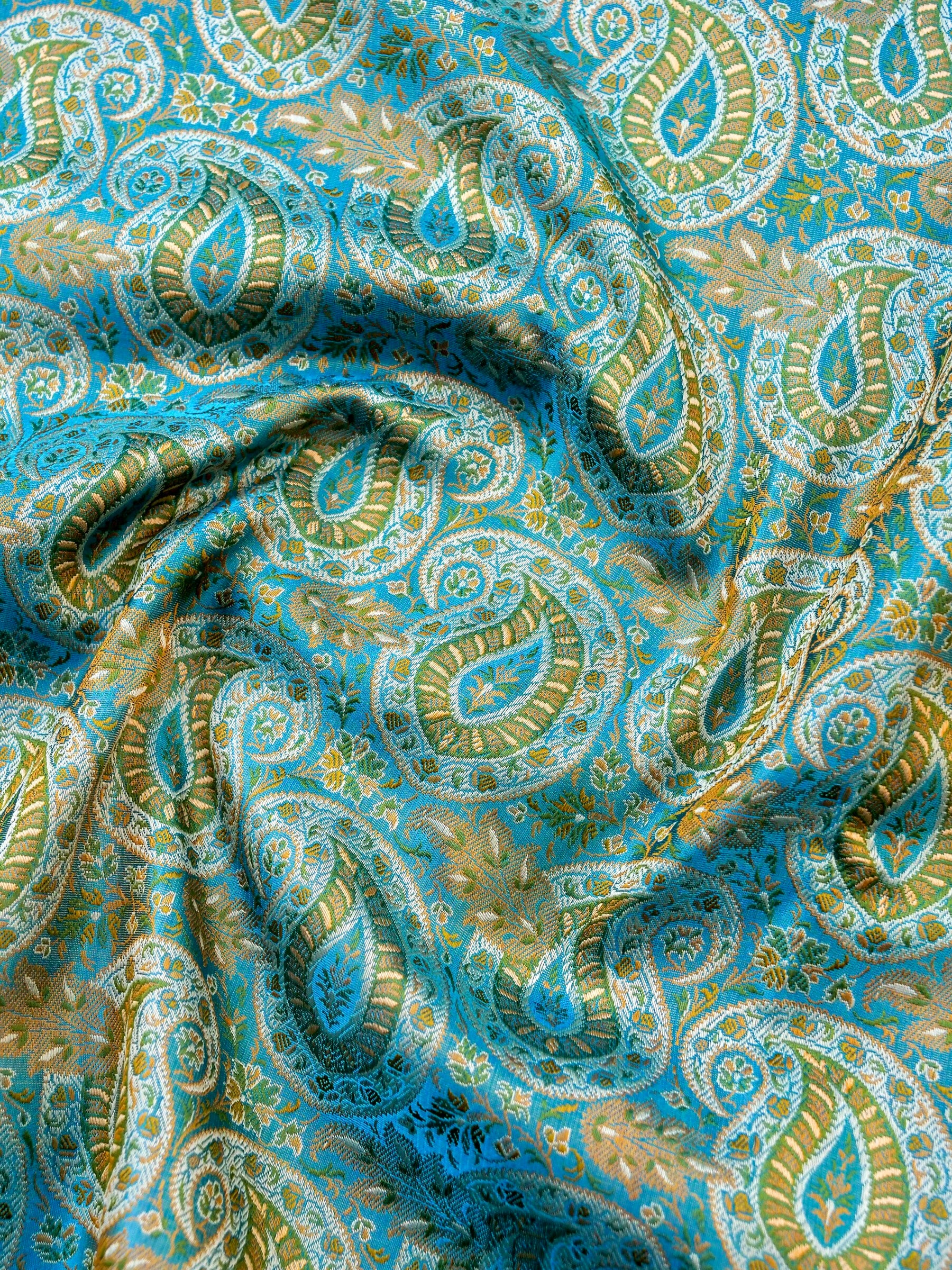 Handloom Banarasi Silk Resham Tanchoi Saree - Khinkhwab