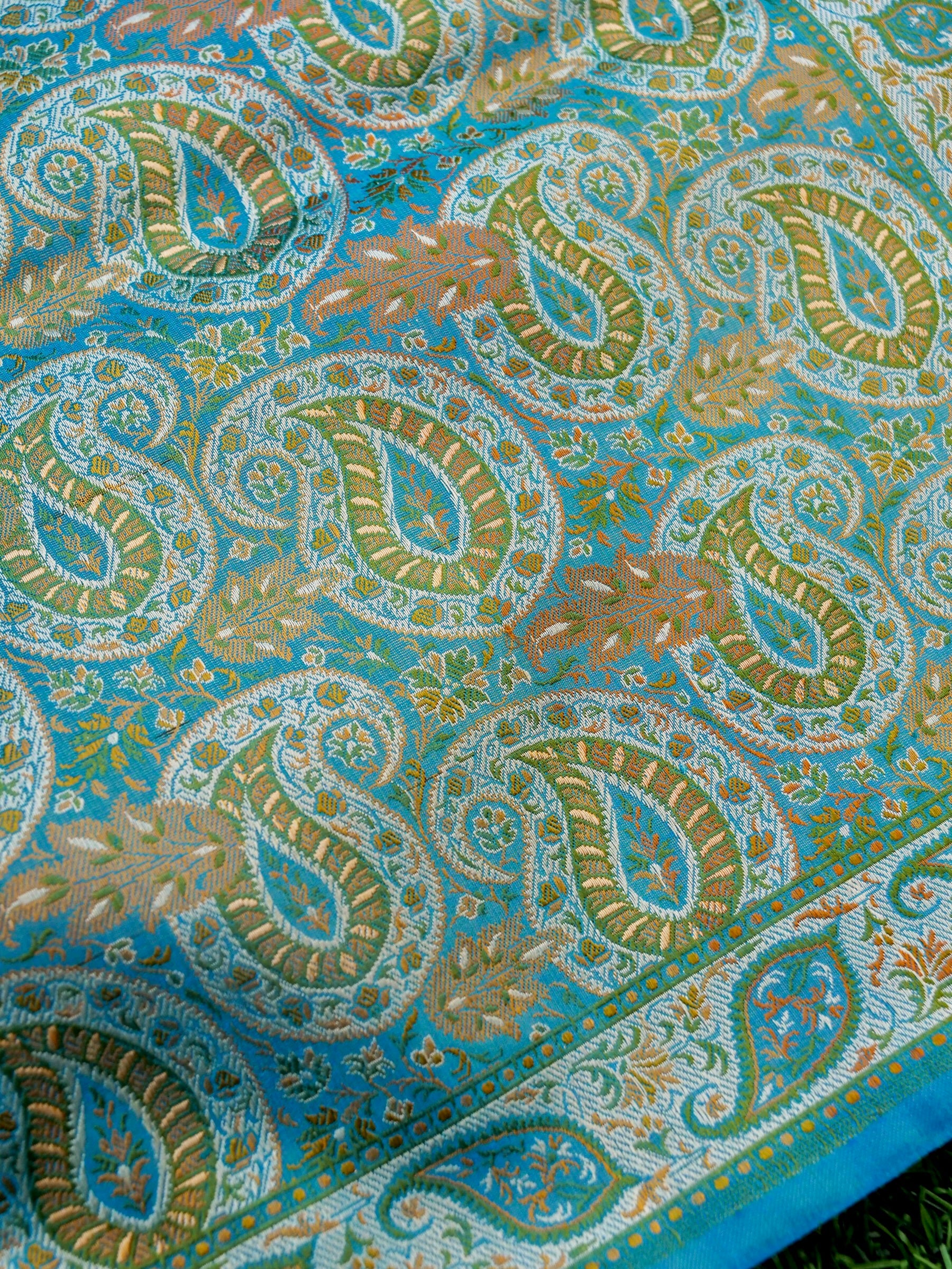 Handloom Banarasi Silk Resham Tanchoi Saree - Khinkhwab