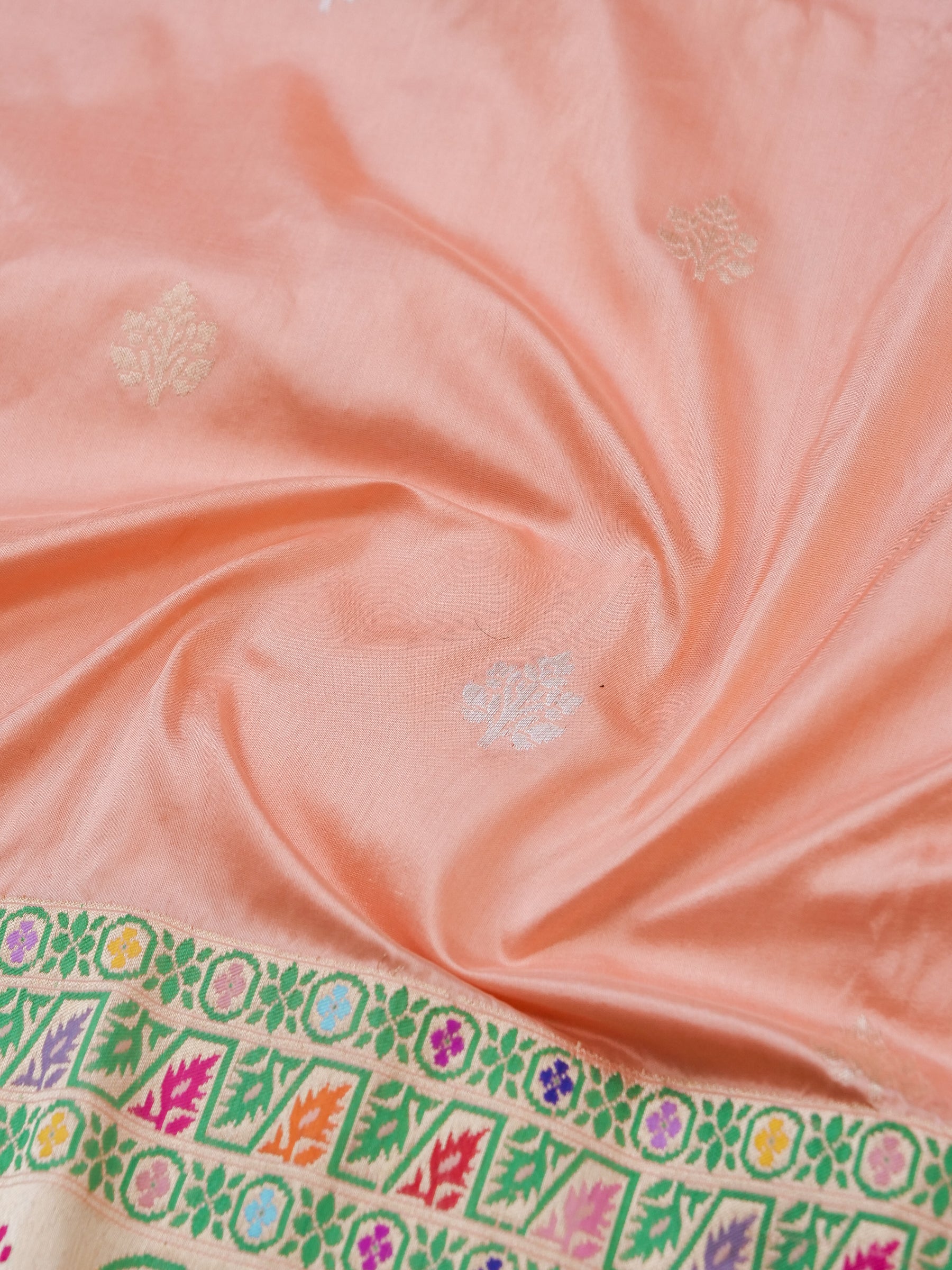 Handloom Banarasi Pure Katan Silk Kadwa Saree with Peacoks - Khinkhwab
