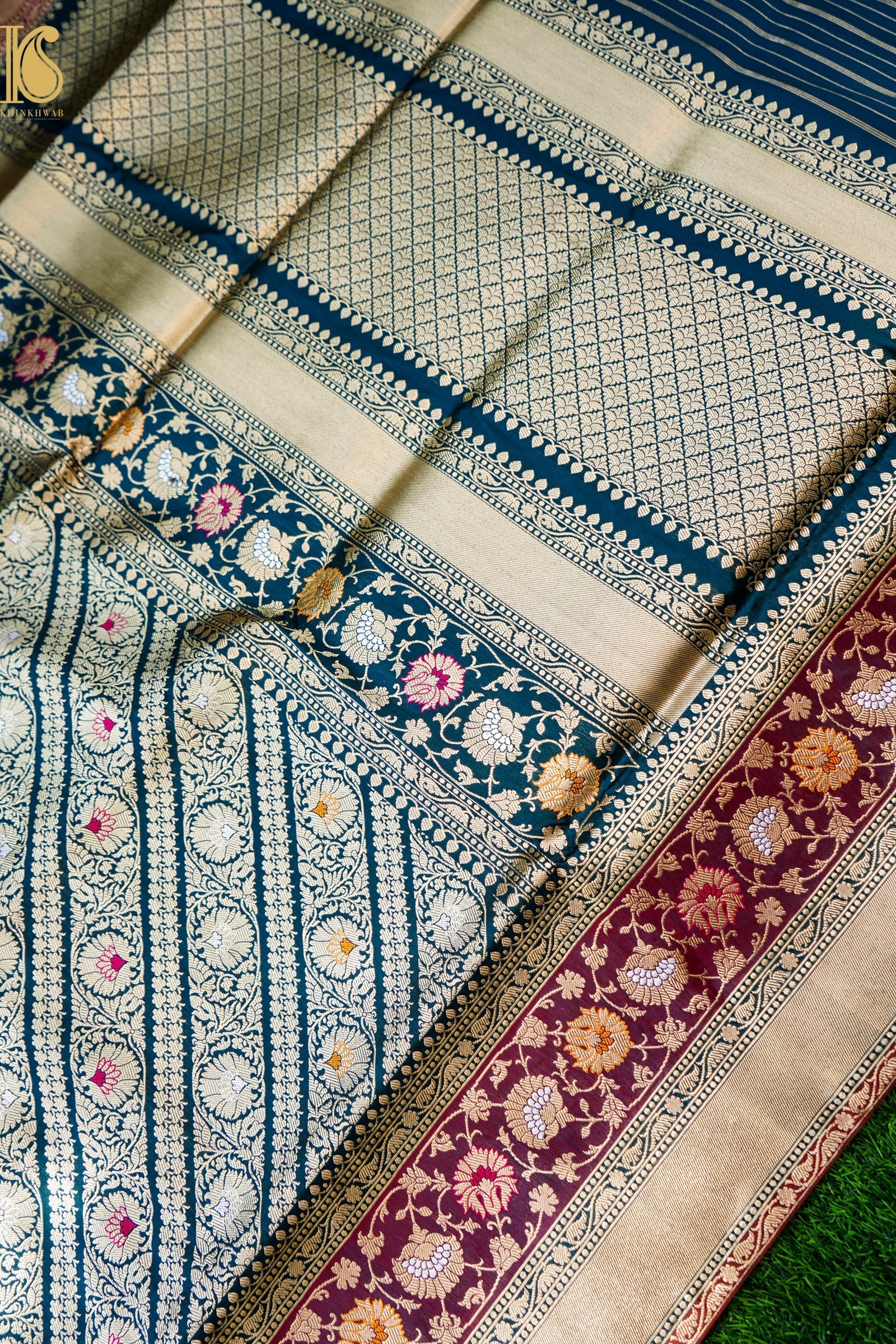 Handloom Banarasi Silk Meena Brocade Saree