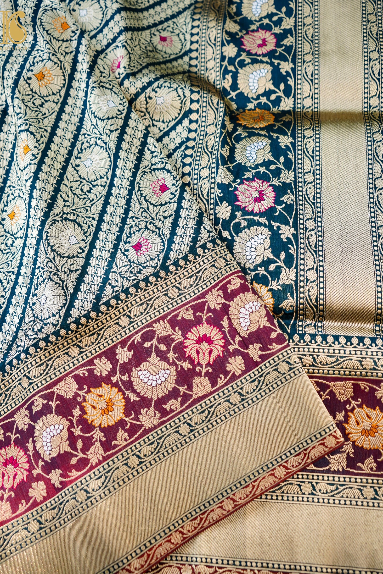 Handloom Banarasi Silk Meena Brocade Saree