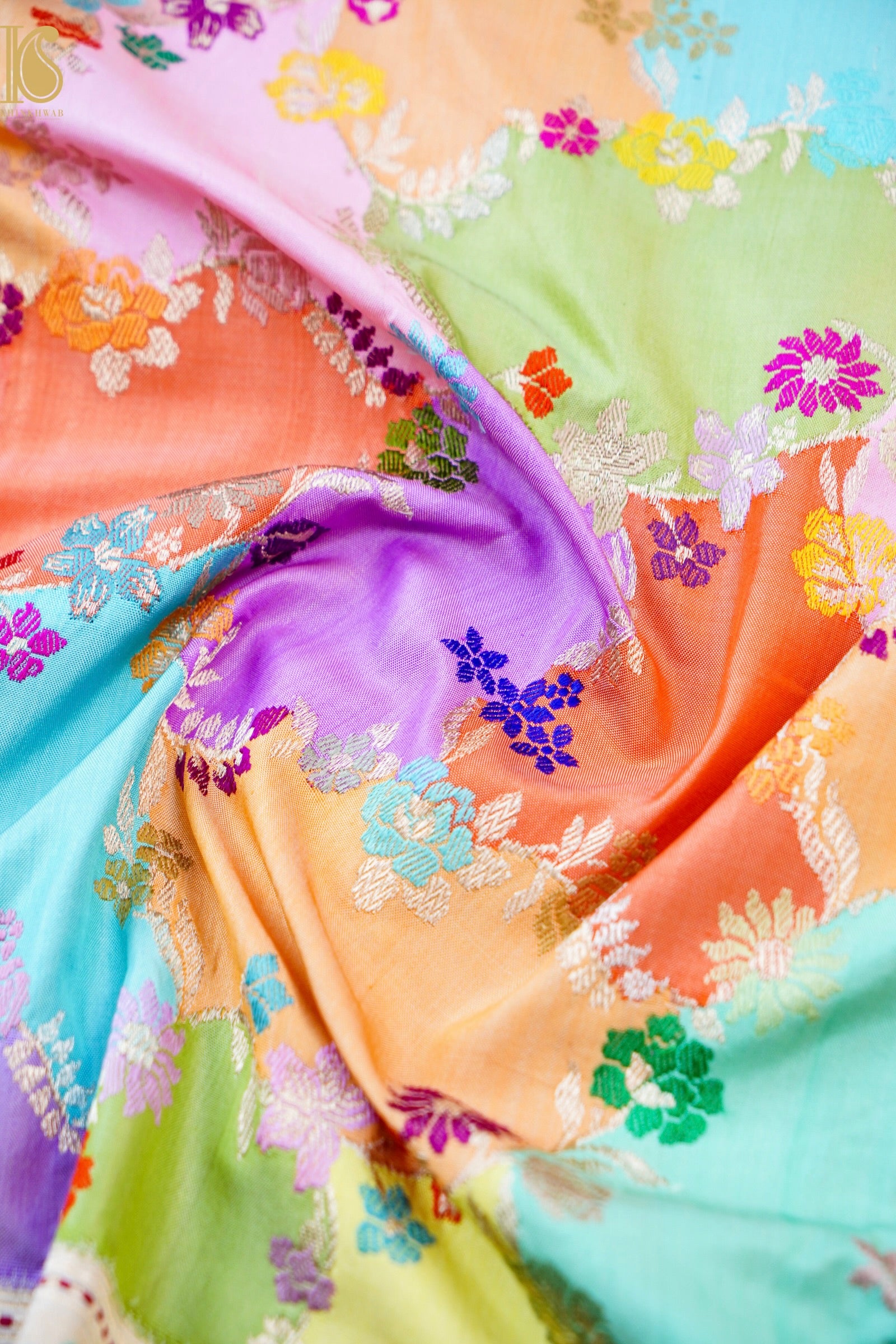 Handloom Banarasi Pure Katan Silk Dum Rangkat Kadwa Saree