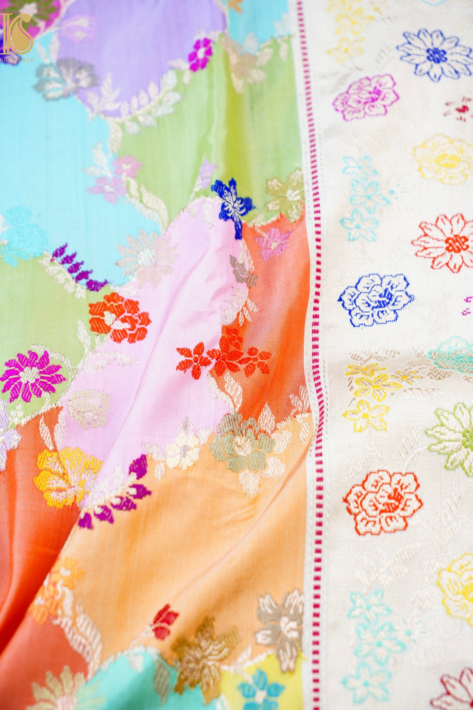 Handloom Banarasi Pure Katan Silk Dum Rangkat Kadwa Saree