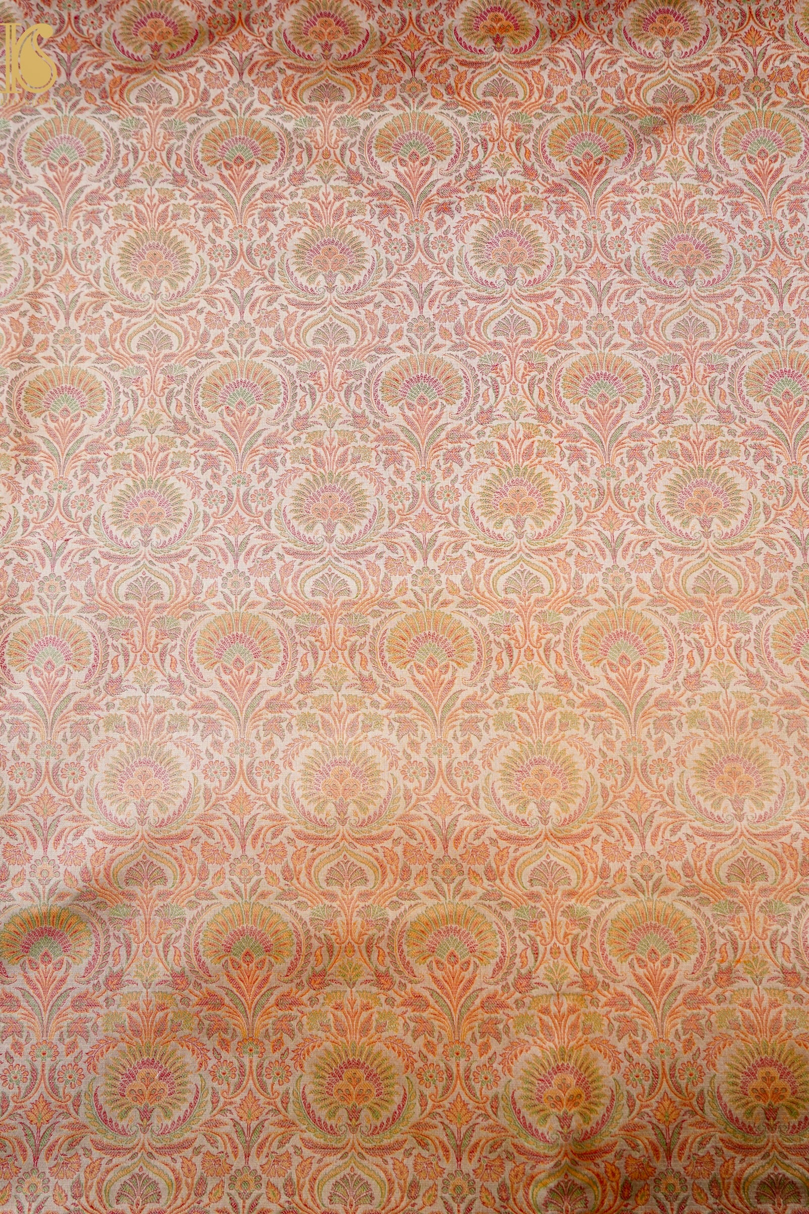 Handloom Banarasi Neelkanthi Tanchoi Silk Fabric