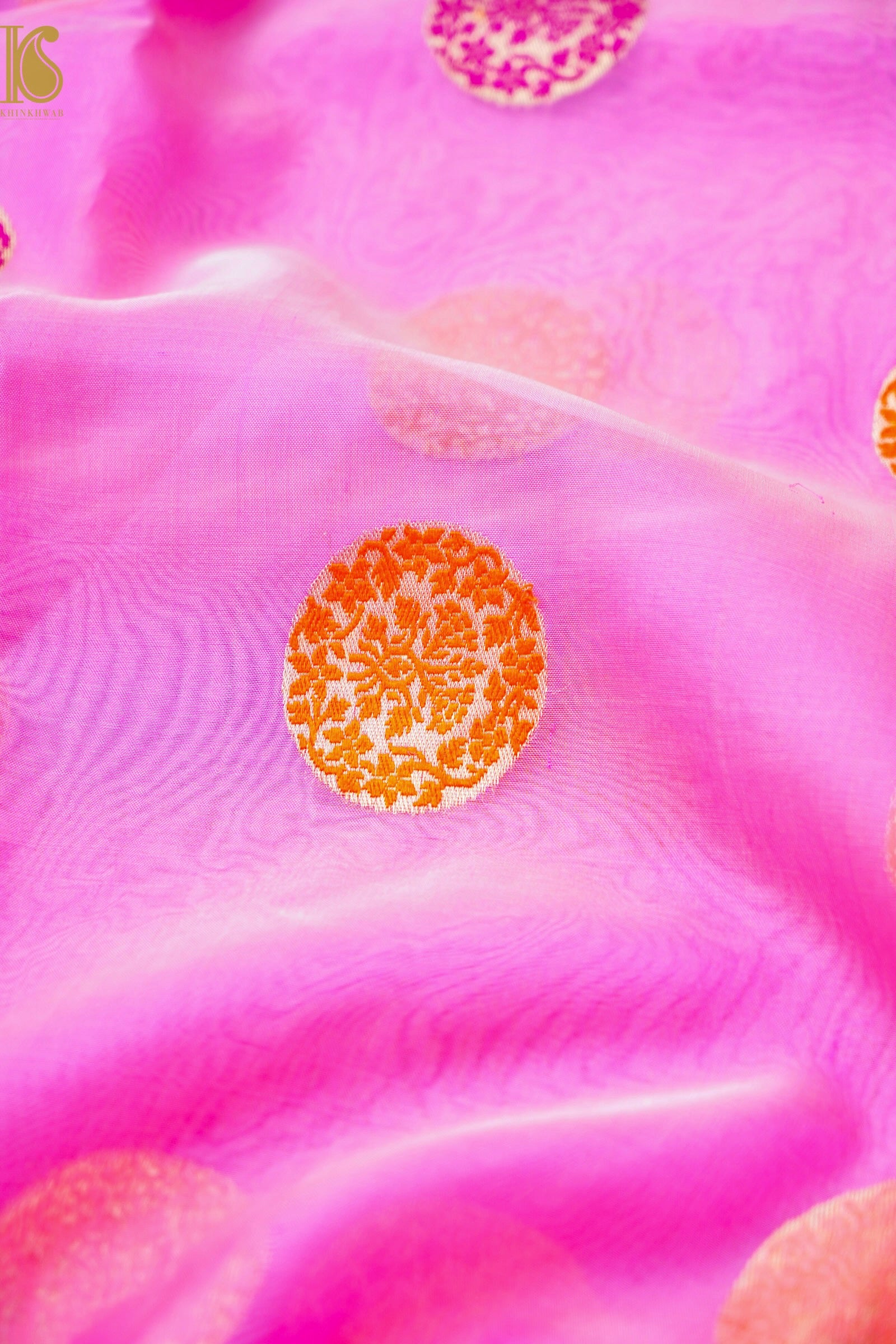 Kora Handloom Banarasi Ektara Saree with Kadwa Katan Border