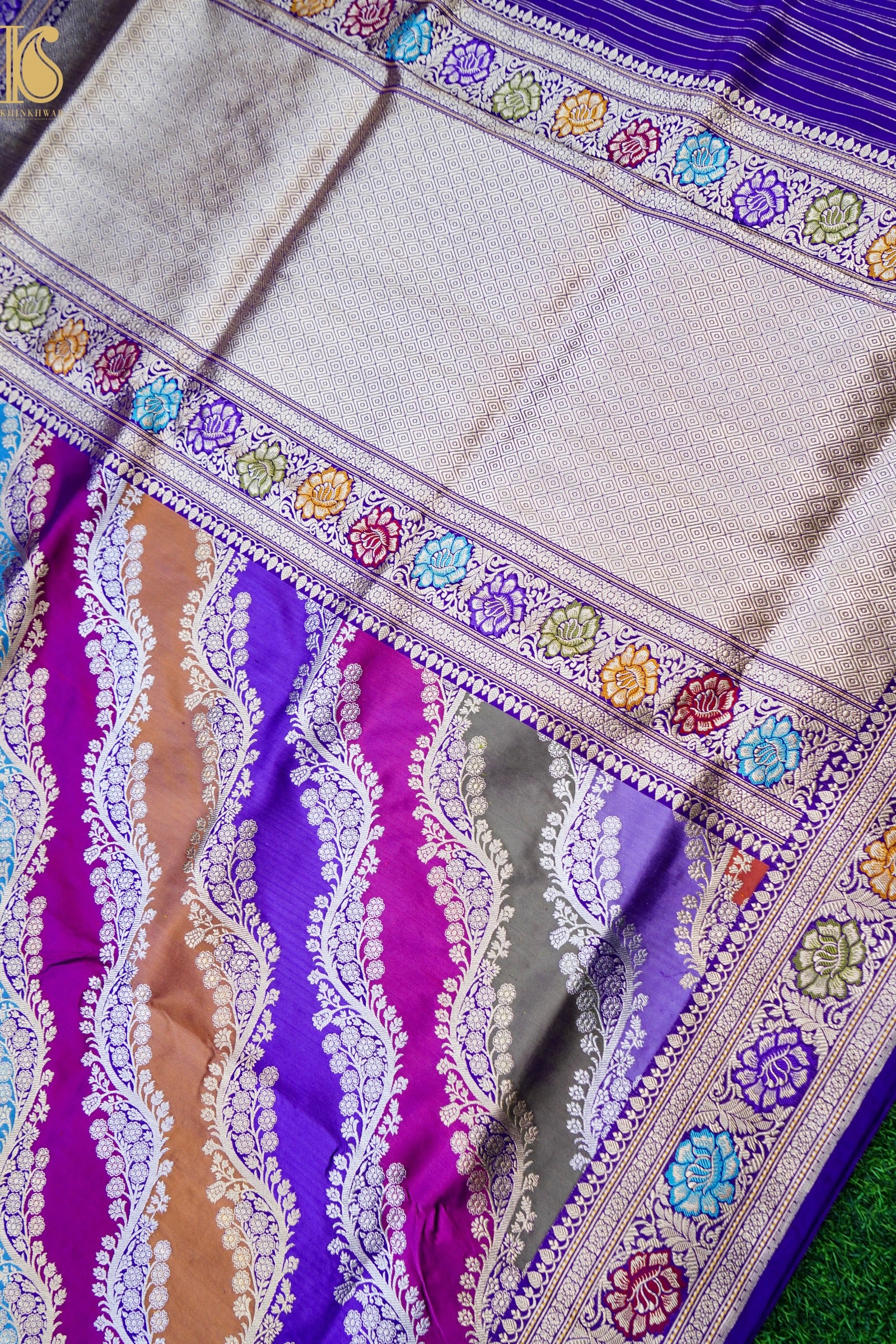 Handloom Banarasi Pure Katan Silk Rangkat Kadwa Saree
