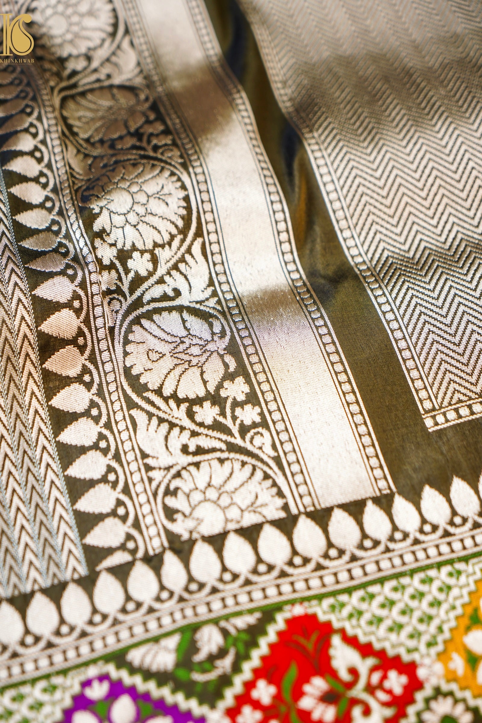 Handloom Banarasi Silk Meena Brocade Saree