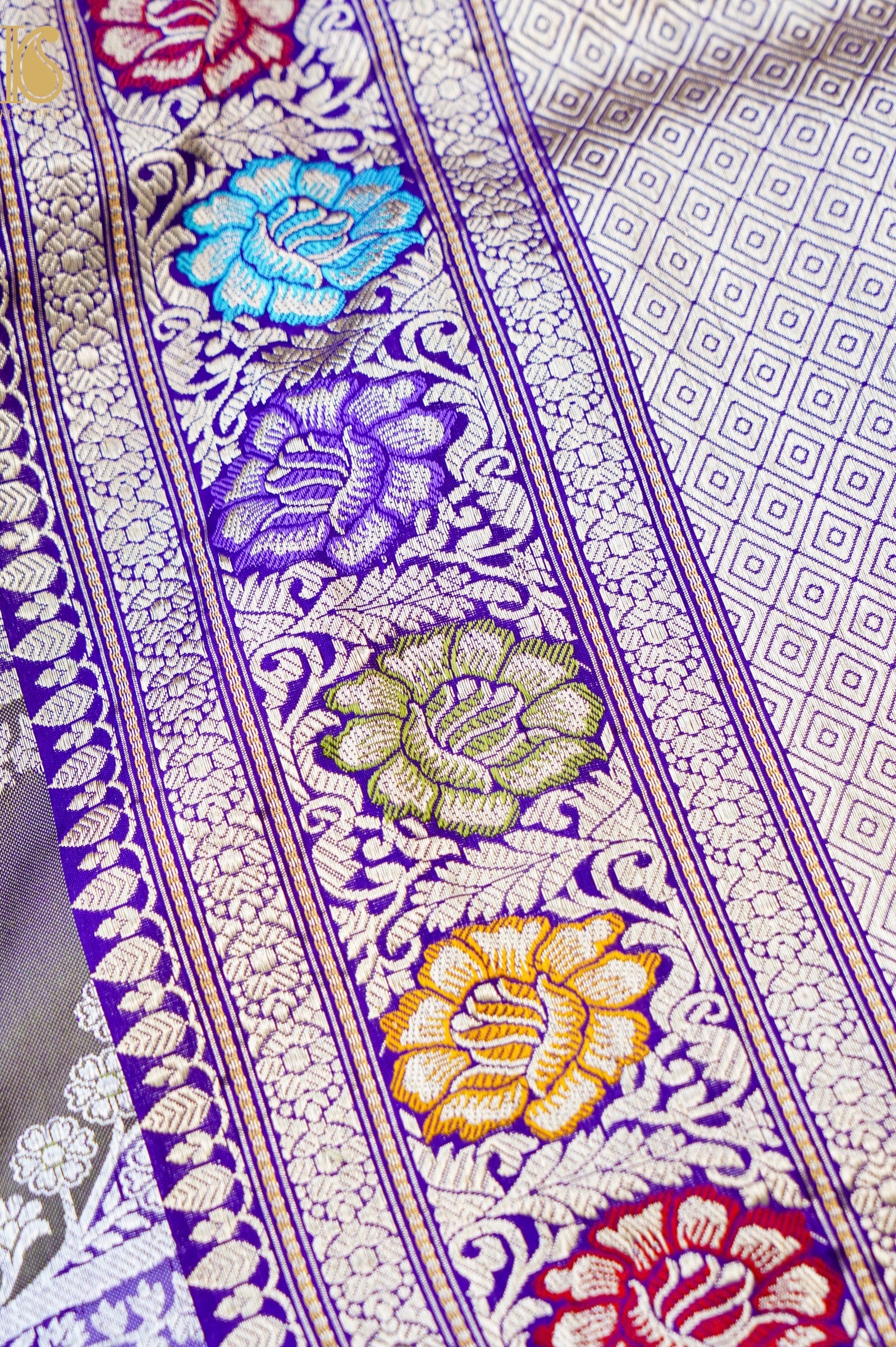 Handloom Banarasi Pure Katan Silk Rangkat Kadwa Saree