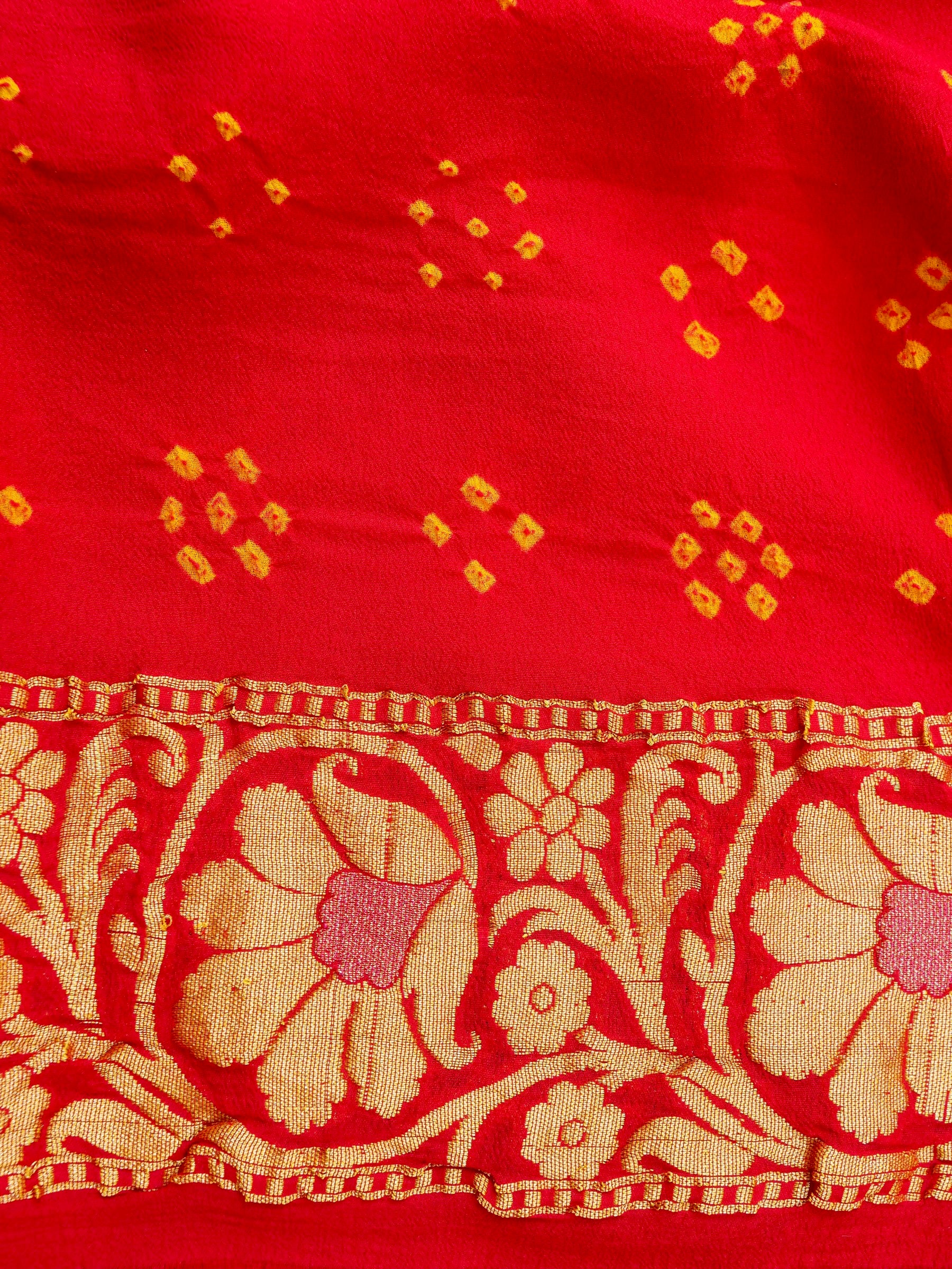 Banarasi Georgette Bandhani Saree - Khinkhwab