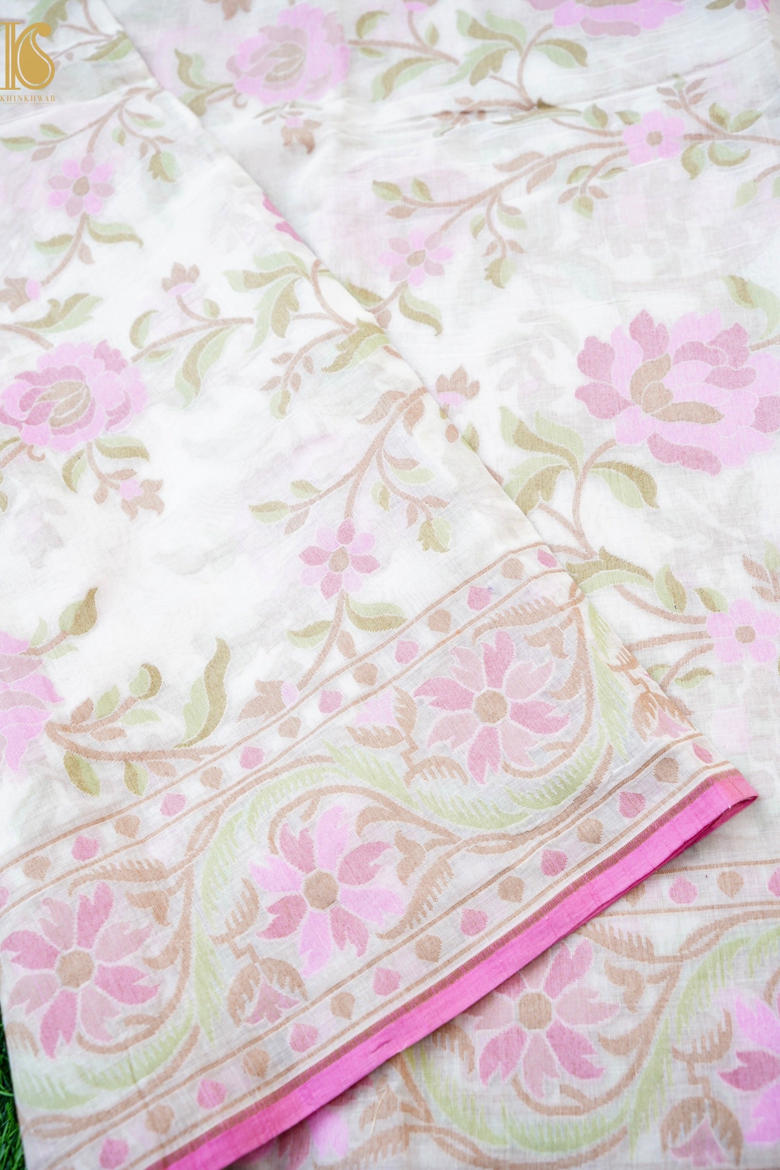 Banarasi Cotton Handloom Jamdani Ektara Saree