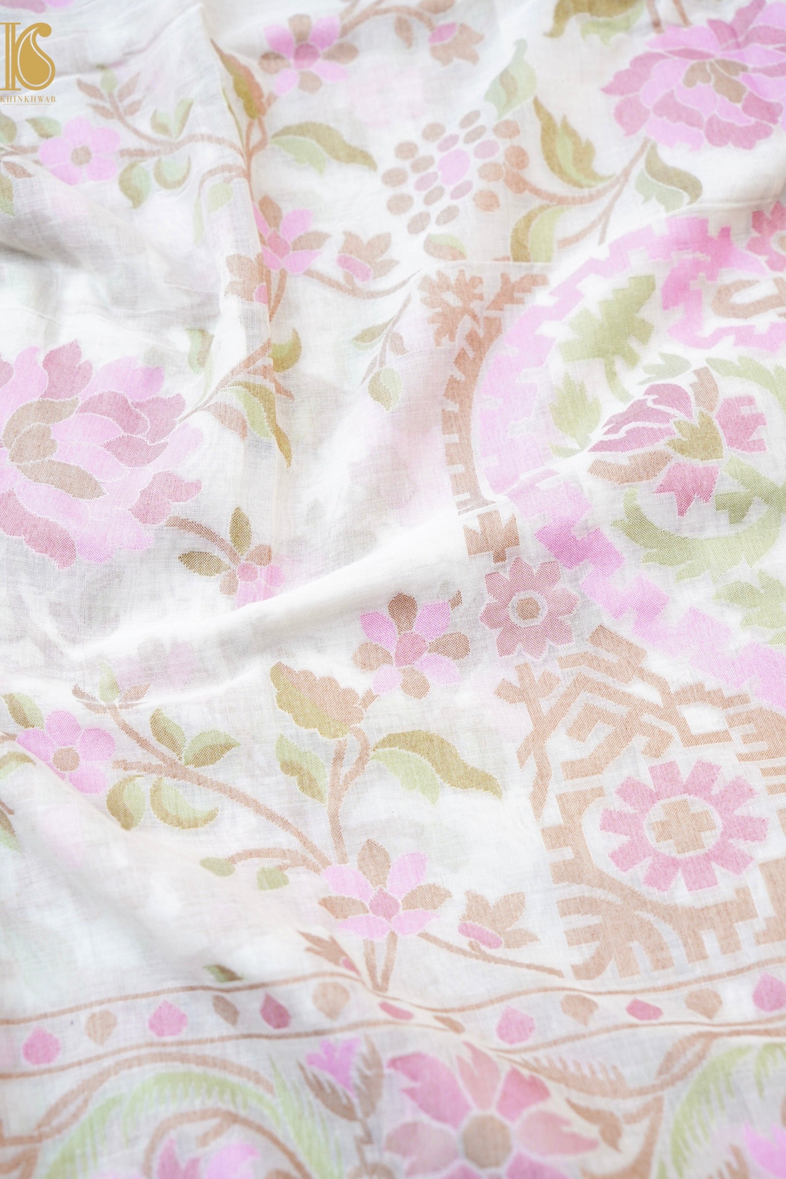 Banarasi Cotton Handloom Jamdani Ektara Saree