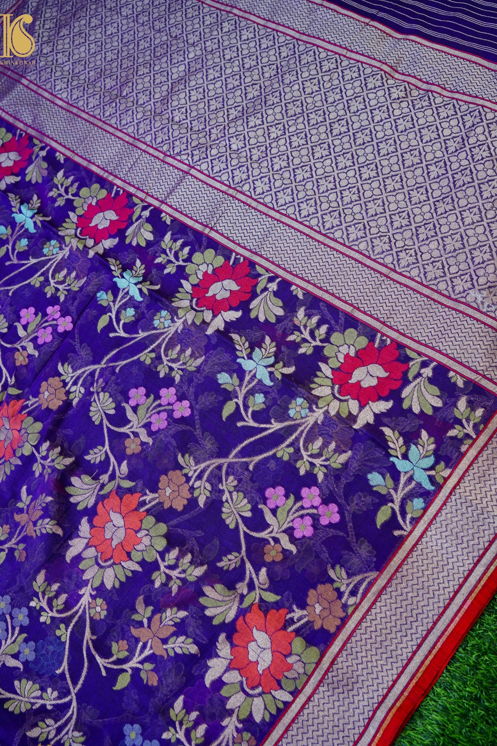 Banarasi Cotton Handloom Jamdani Ektara Saree