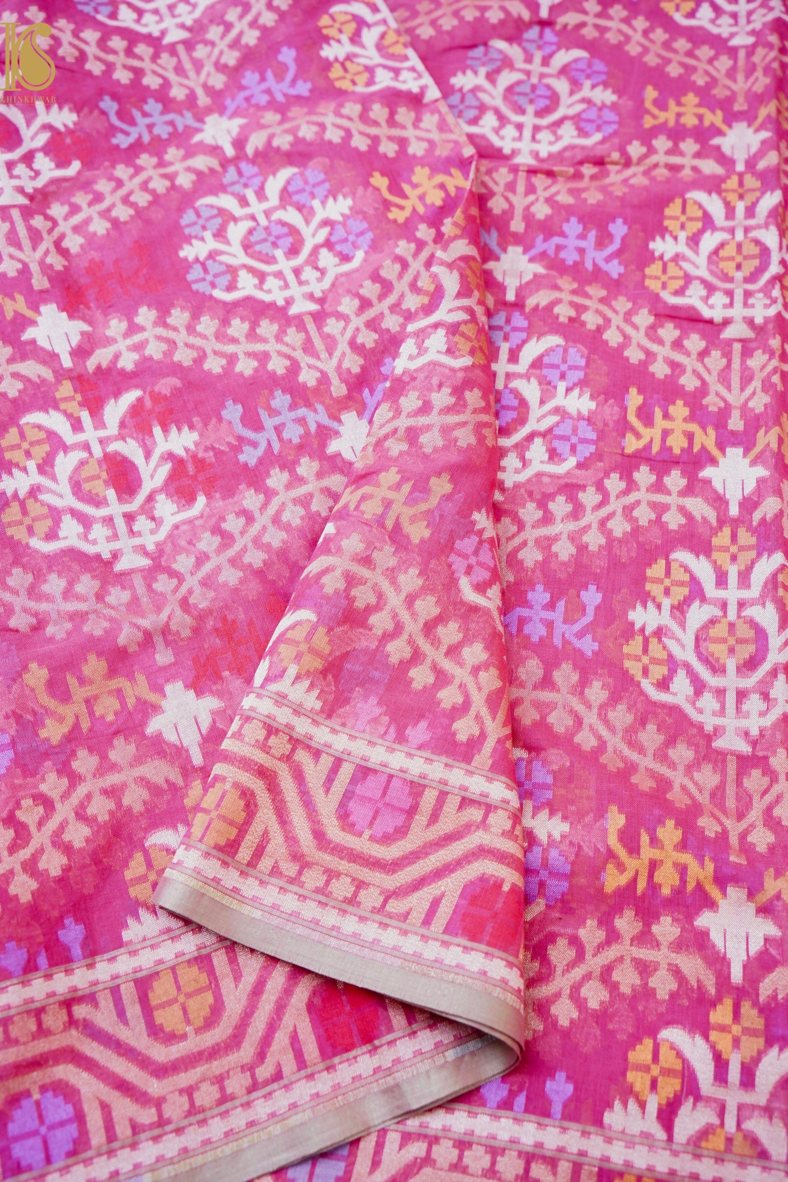 Banarasi Cotton Handloom Jamdani Ektara Saree